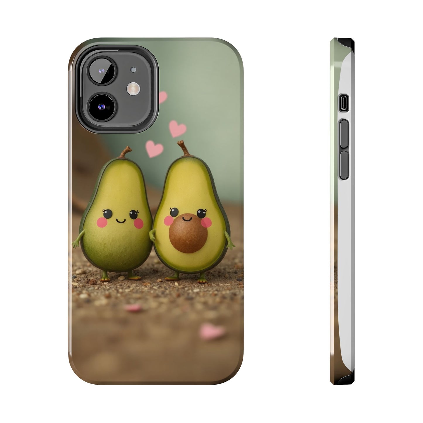 Cute Avocado Phone Case, Funny Tough Case, Quirky Phone Accessory, Gifts for Foodies, Valentine's Day Present