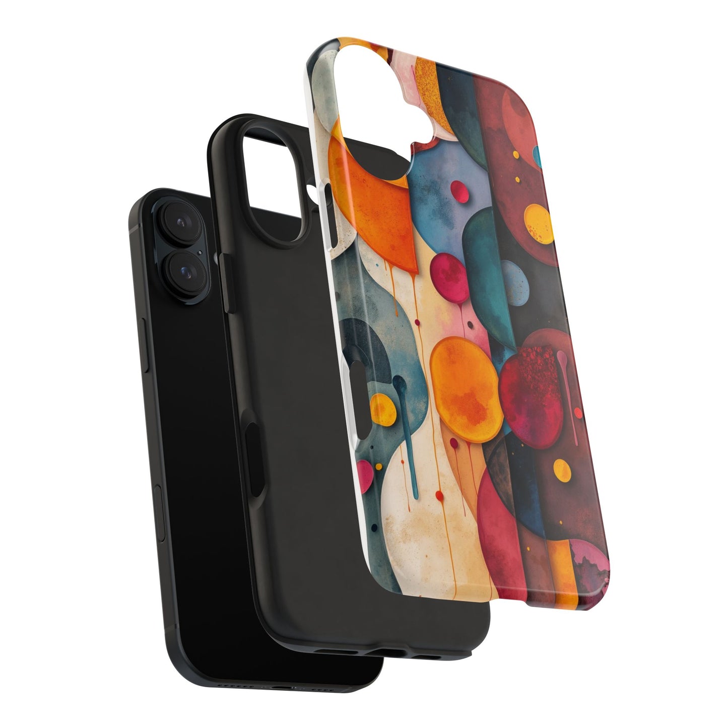 Artistic Tough Phone Cases - Colorful Abstract Design for Trendy Protection - for iPhone