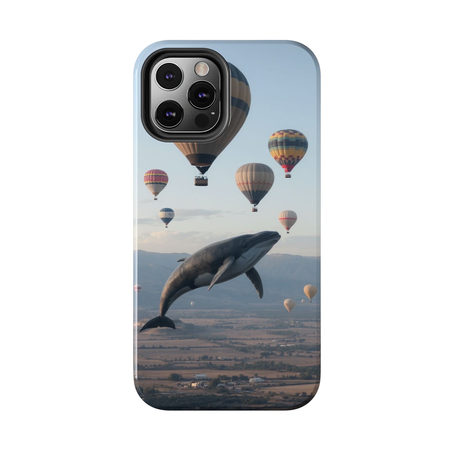 Whale Hot Air Balloon Tough Phone Case - Adventure & Nature Lovers