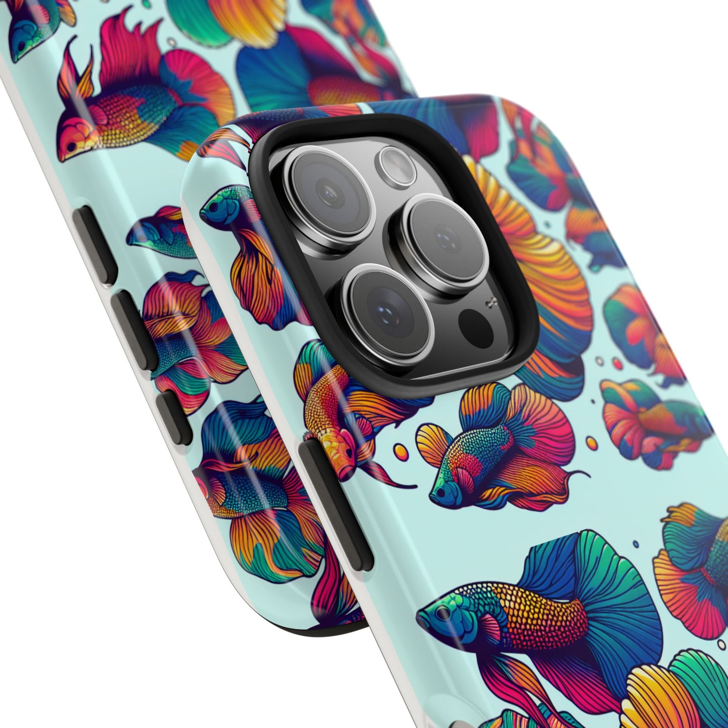 Colorful Fish Pattern Tough Phone Case - Aquatic Lovers - for iPhone