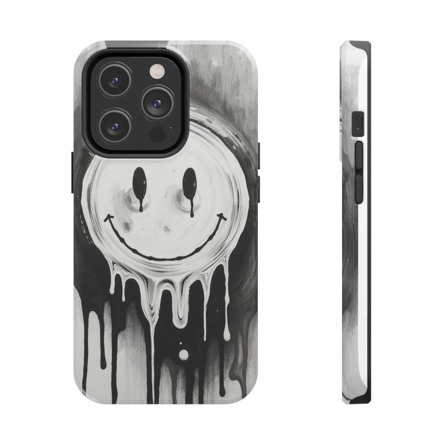 Dripping Smiley Tough Phone Case - Stylish & Durable Protection