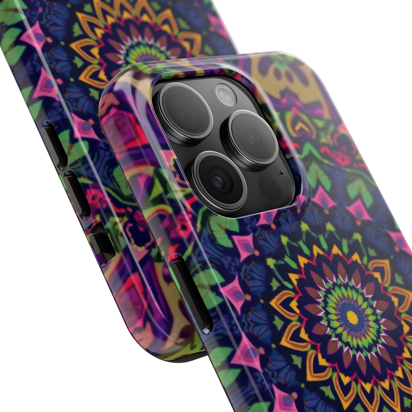 Vibrant Mandala Tough Phone Case - Colorful, Purple Fusion, Durable Protection for Your Device - for iPhone