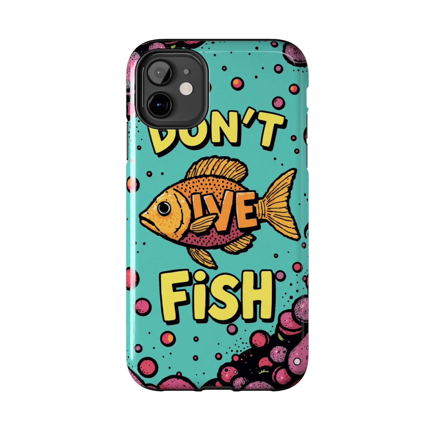Catchy Fish-Themed Tough Phone Cases, Unique Gift for Fish Lovers, Durable Protection for Phones, Fun Aquatic Design, Ideal for Holidays