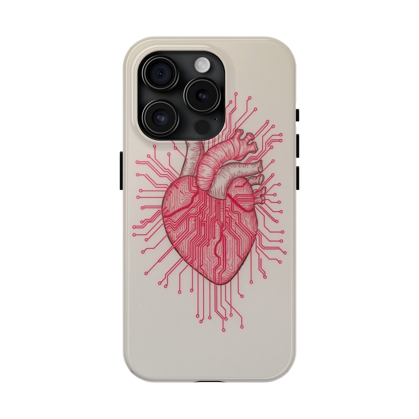 Heart Circuit Tough Phone Case – Unique Tech-Inspired Design for Tech Lovers