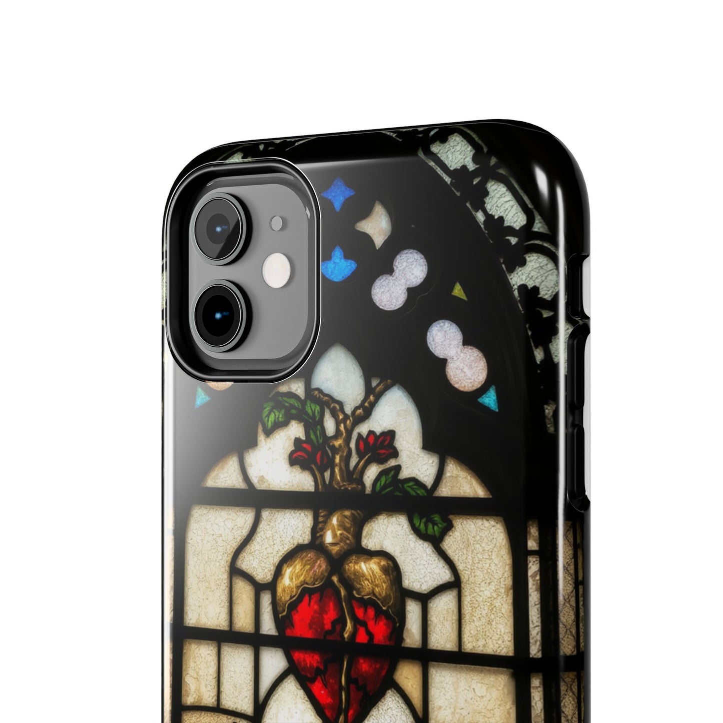 Stained Glass Heart Tough Phone Case - Unique Design for Protection & Style