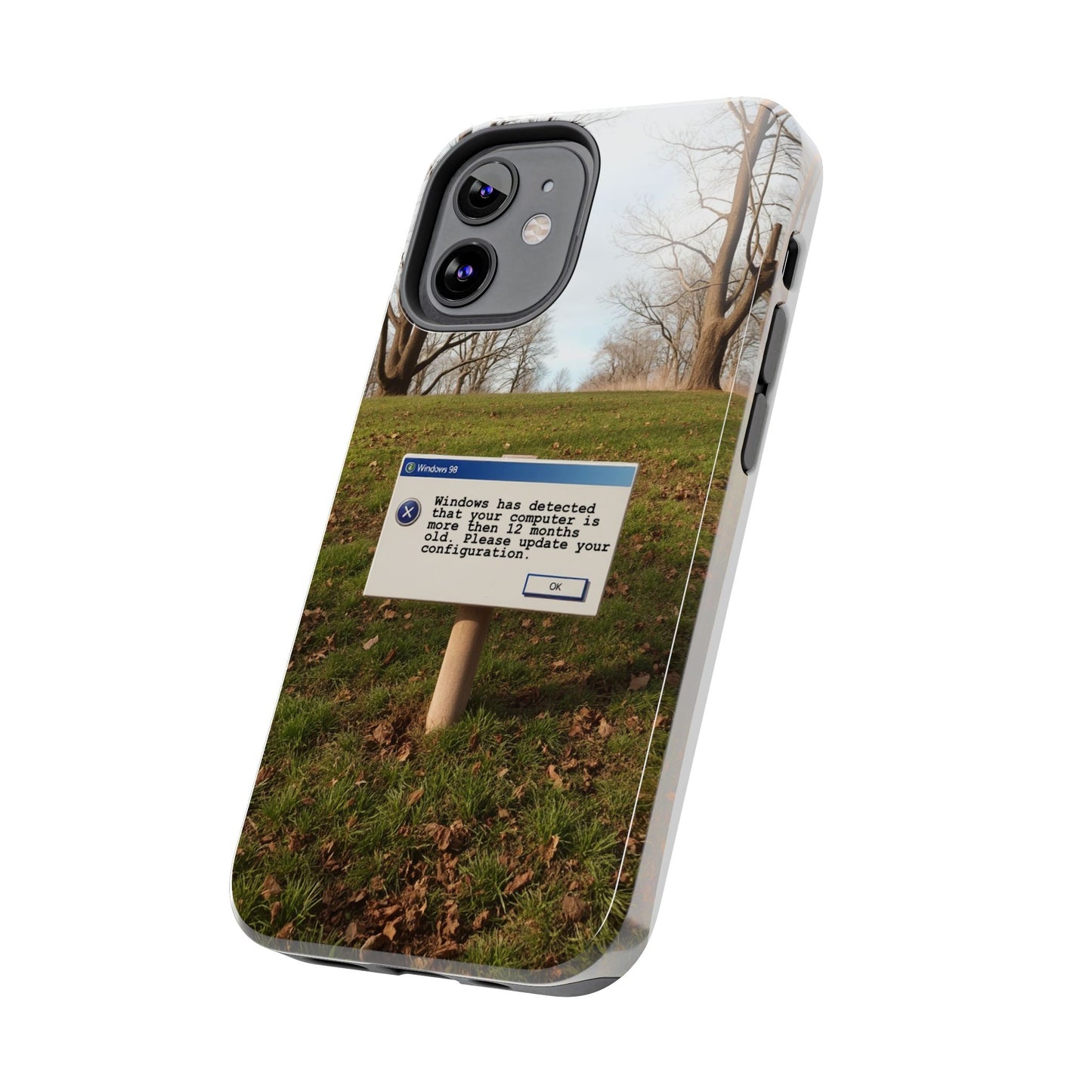 Durable Phone Case with Windows 98 Error Message Design - Perfect Gift for Tech Lovers