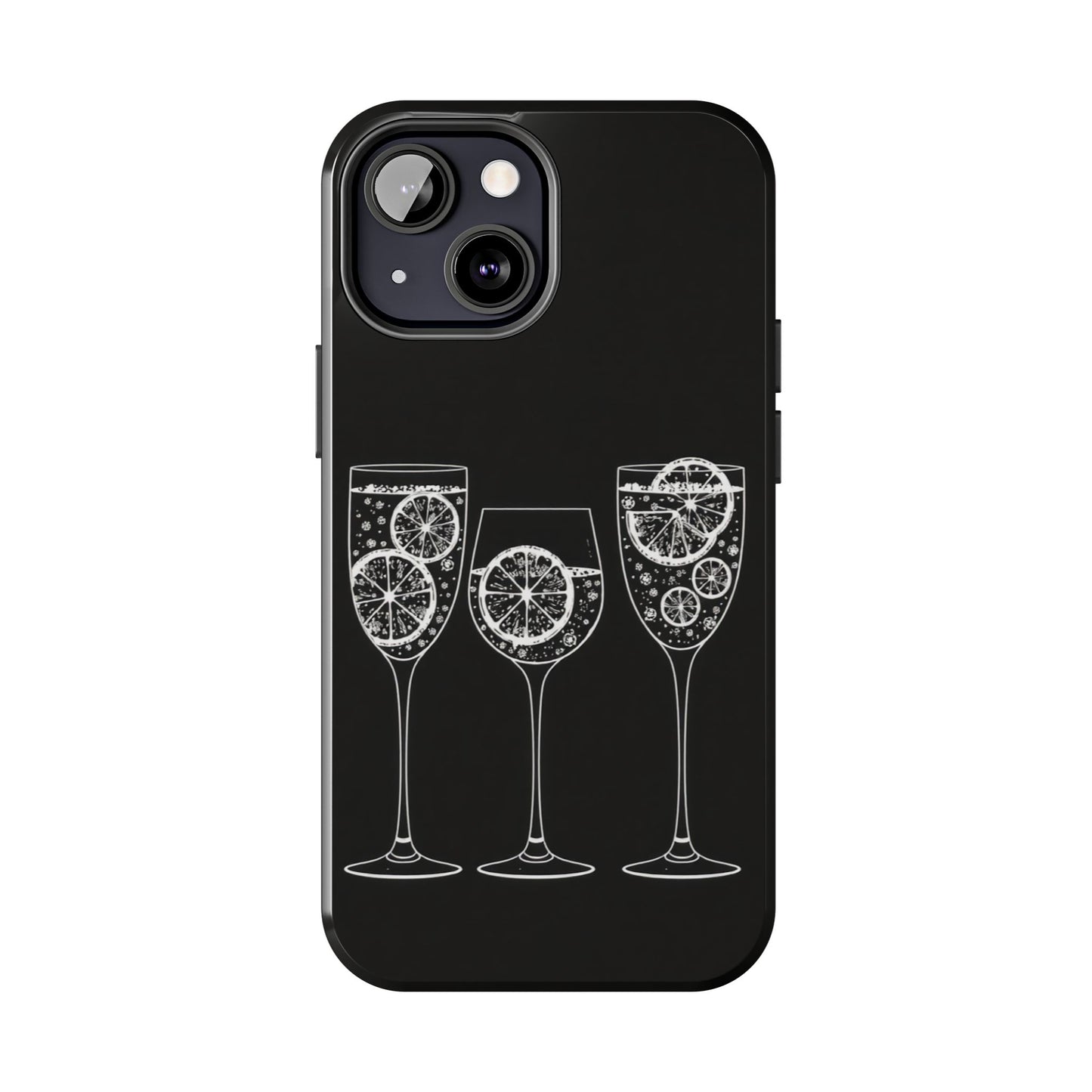 Stylish Tough Phone Cases with Citrus Glass Design, Protective Cases for Parties, Summer Events, and Everyday Use