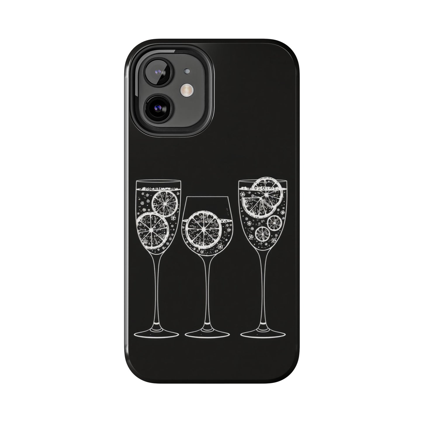 Stylish Tough Phone Cases with Citrus Glass Design, Protective Cases for Parties, Summer Events, and Everyday Use