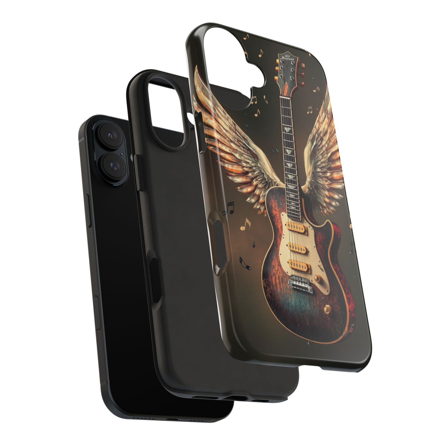 Inspirational Guitar Wing Phone Case - Tough Protection for Music Lovers