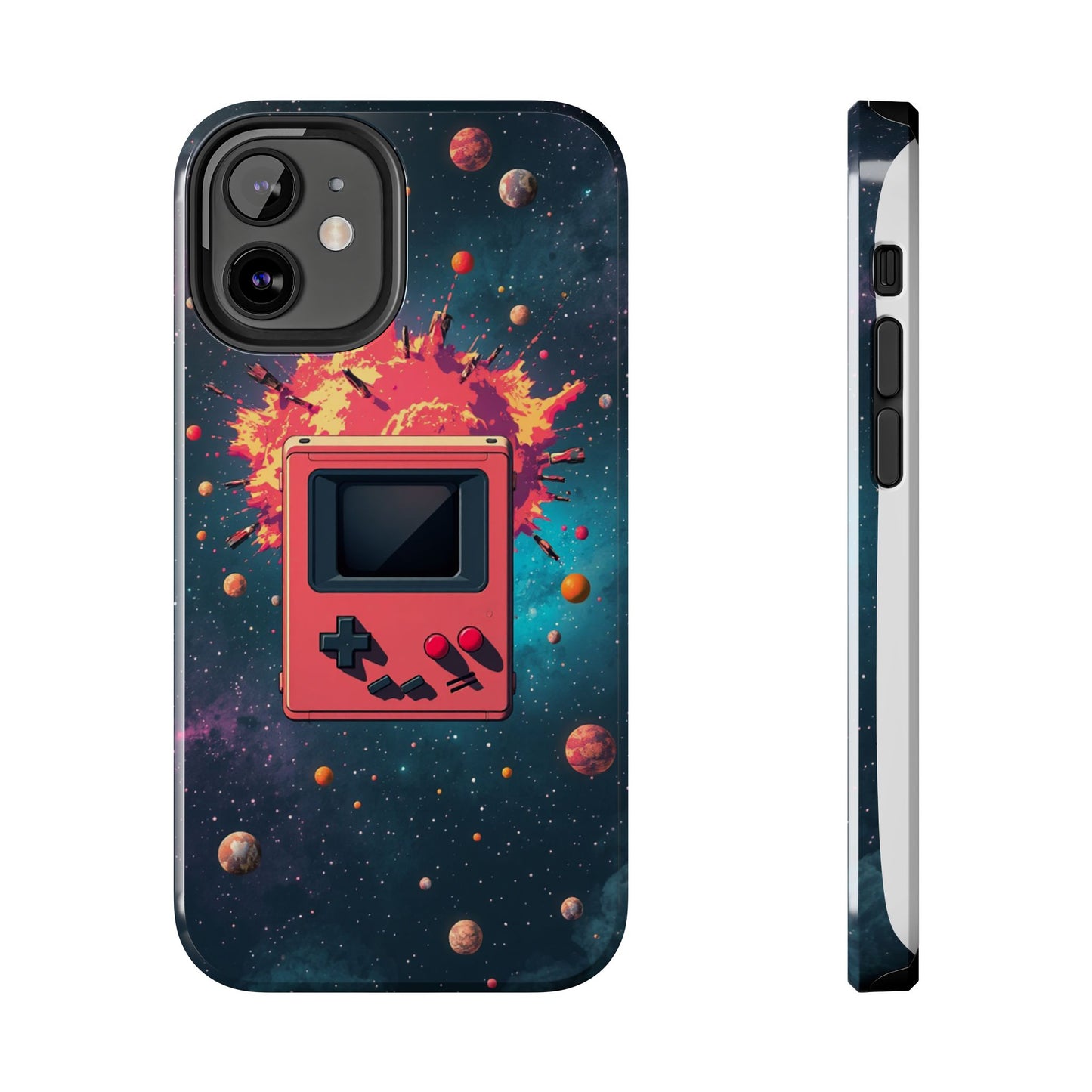 Retro Gaming Tough Phone Case - Space Adventure Design