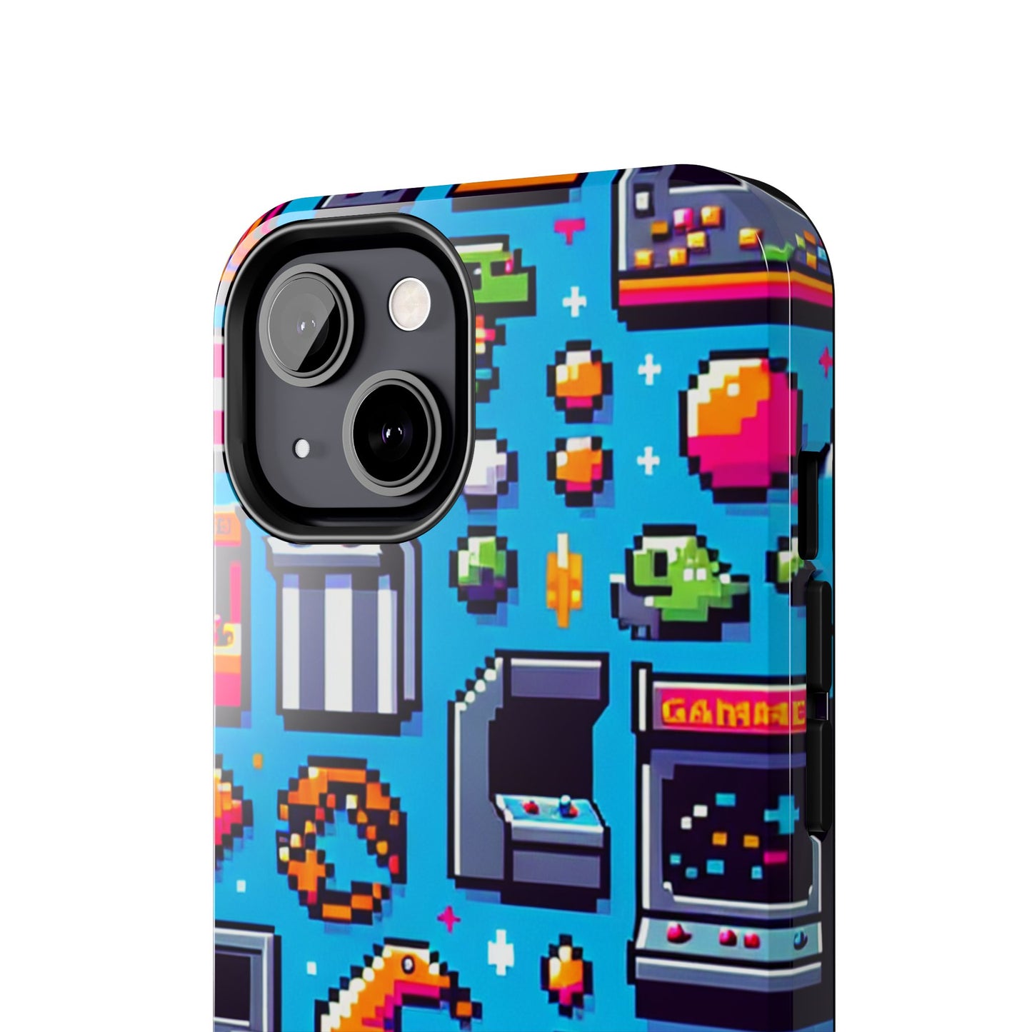 Retro Gaming Tough Phone Case - Pixel Art Design for Gamers - for iPhone