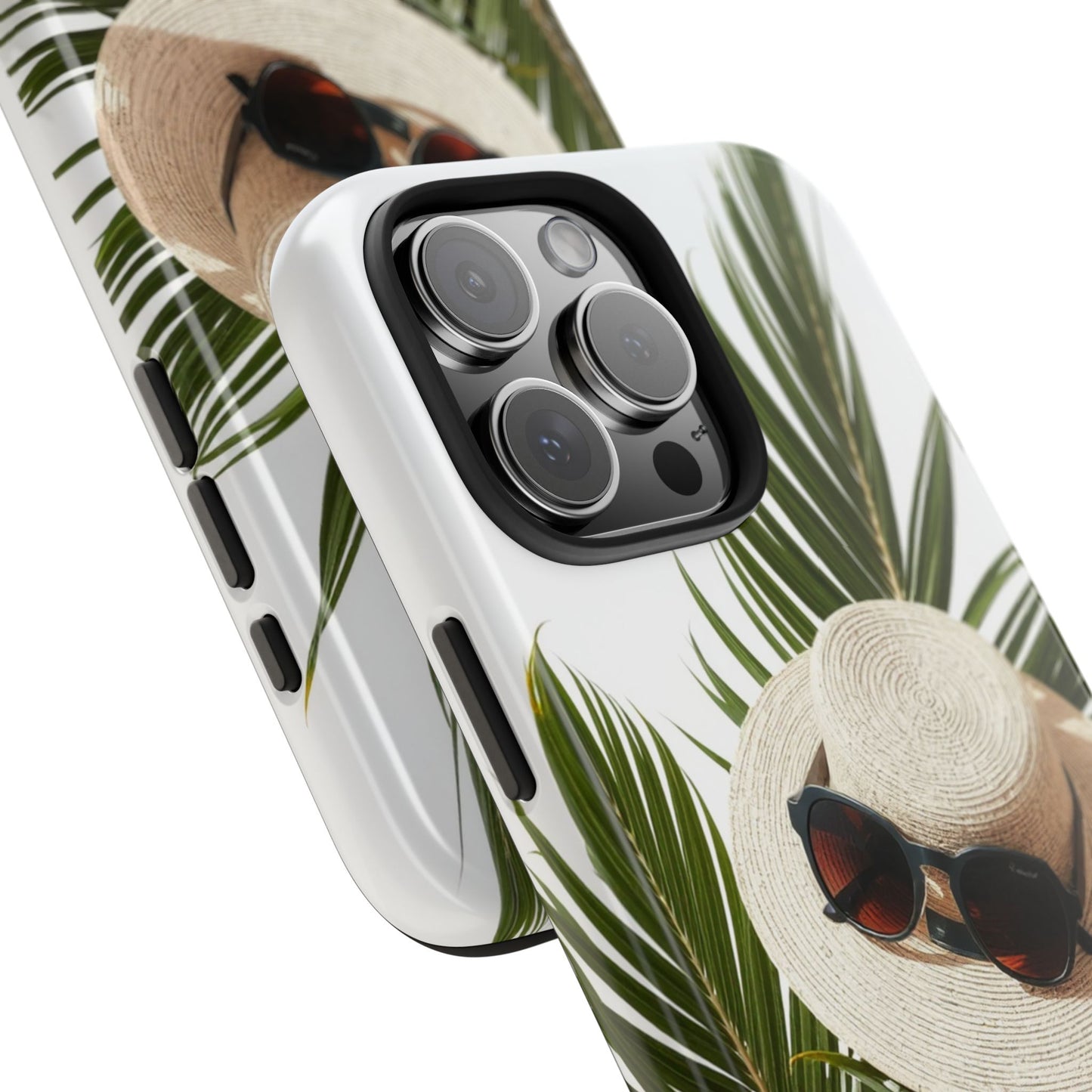 Tropical Phone Case - Summer Vibes with Hat & Sunglasses Design