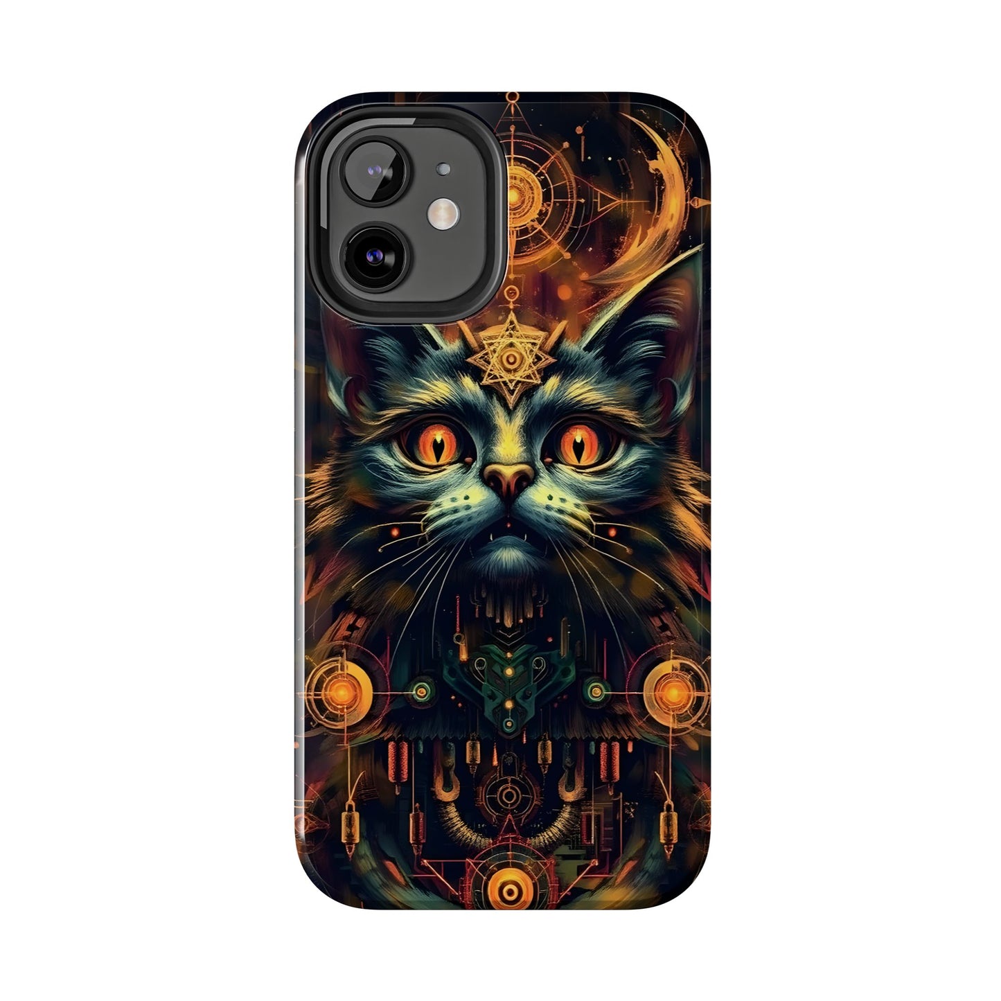 Mystical Cat Queen Tough Phone Case – Unique Protection for Cat Lovers - for iPhone
