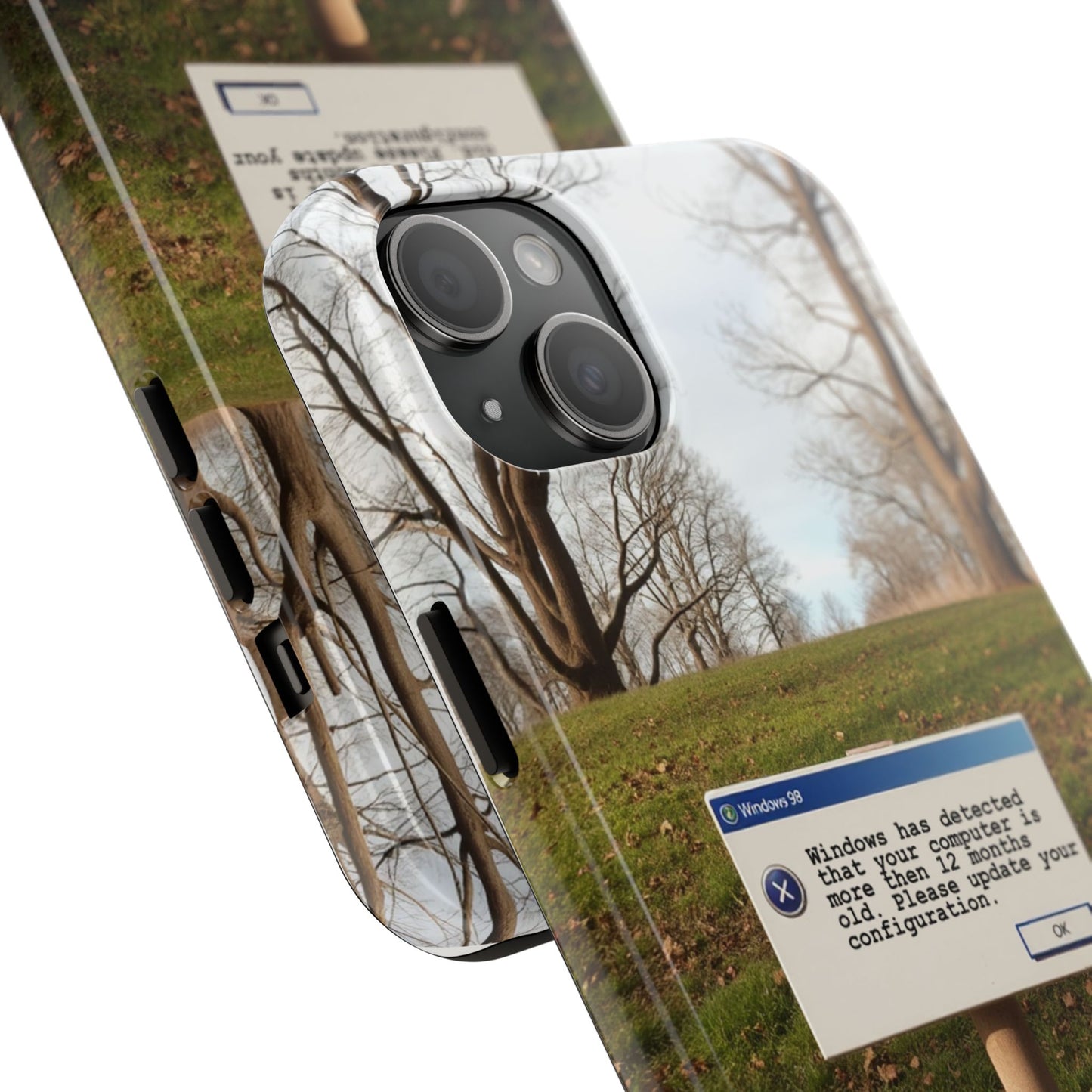 Durable Phone Case with Windows 98 Error Message Design - Perfect Gift for Tech Lovers