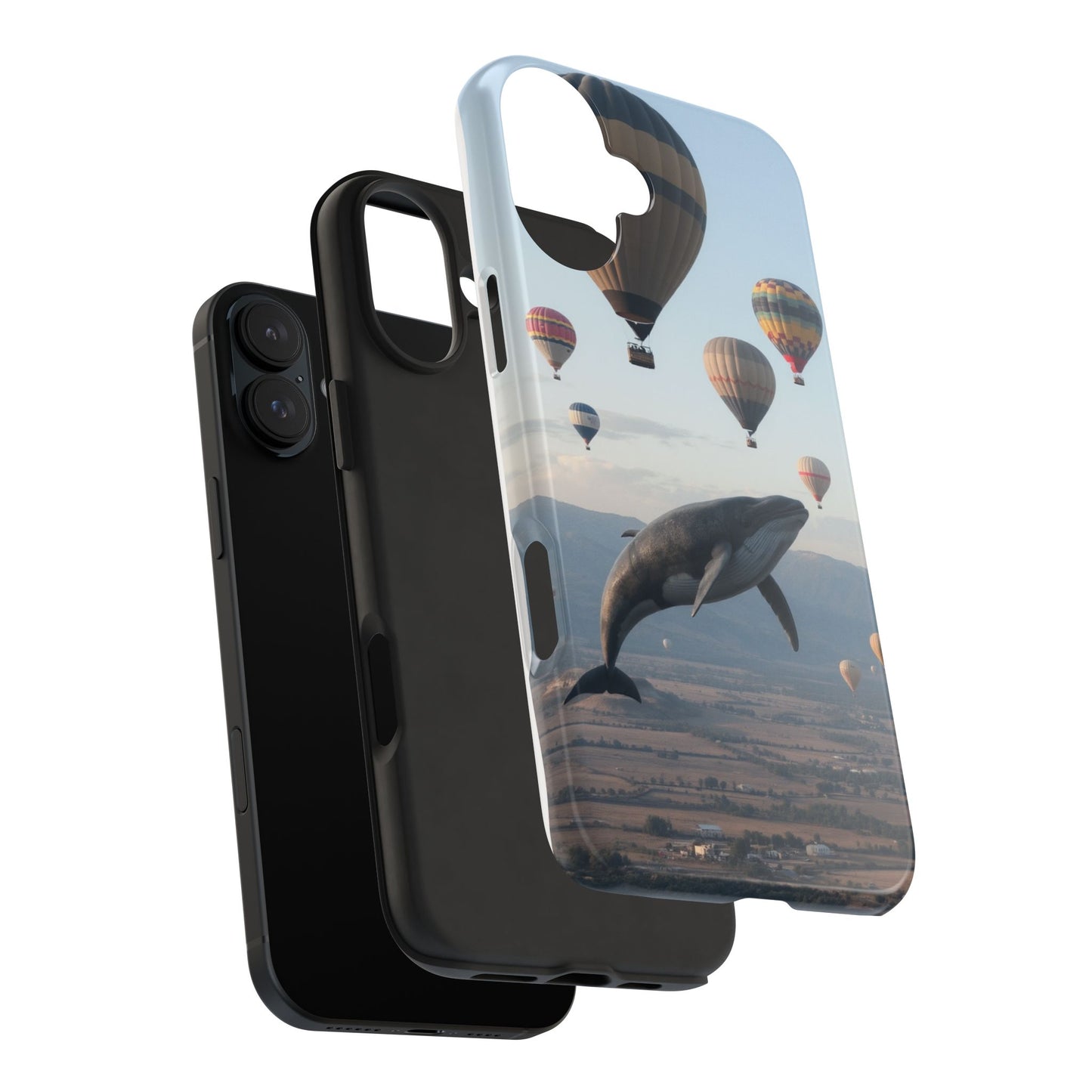 Whale Hot Air Balloon Tough Phone Case - Adventure & Nature Lovers