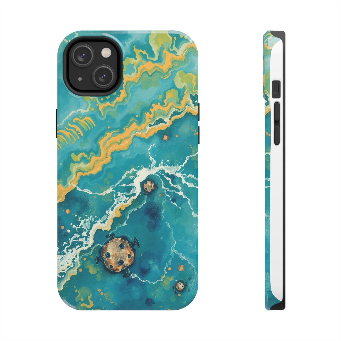 Ocean Wave Tough Phone Case – Durable Protection with Abstract Art Design