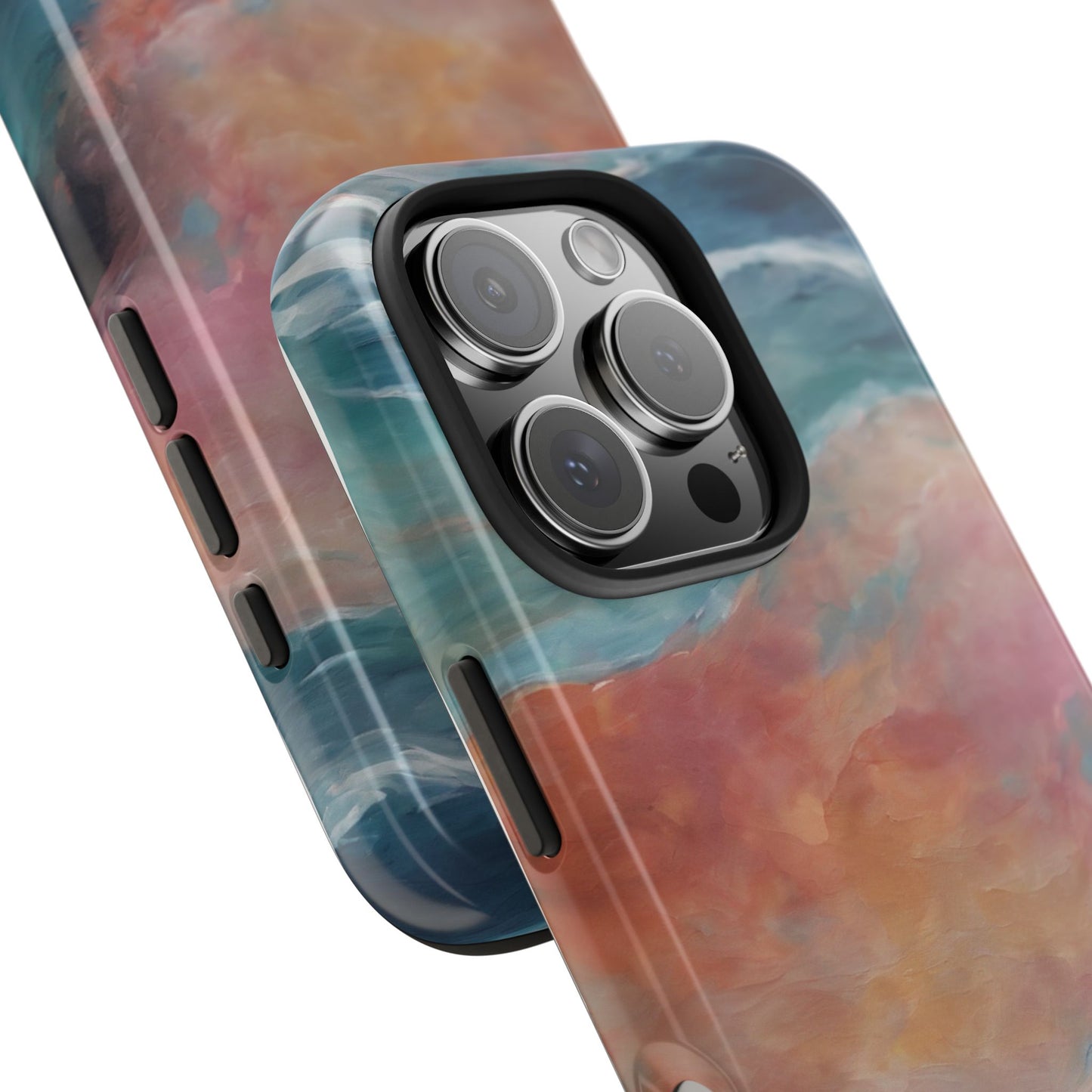 Artistic Painted Sea Tough Phone Case - Abstract Waves Design - for iPhone
