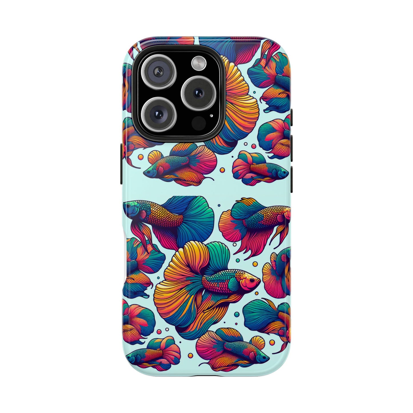 Colorful Fish Pattern Tough Phone Case - Aquatic Lovers - for iPhone
