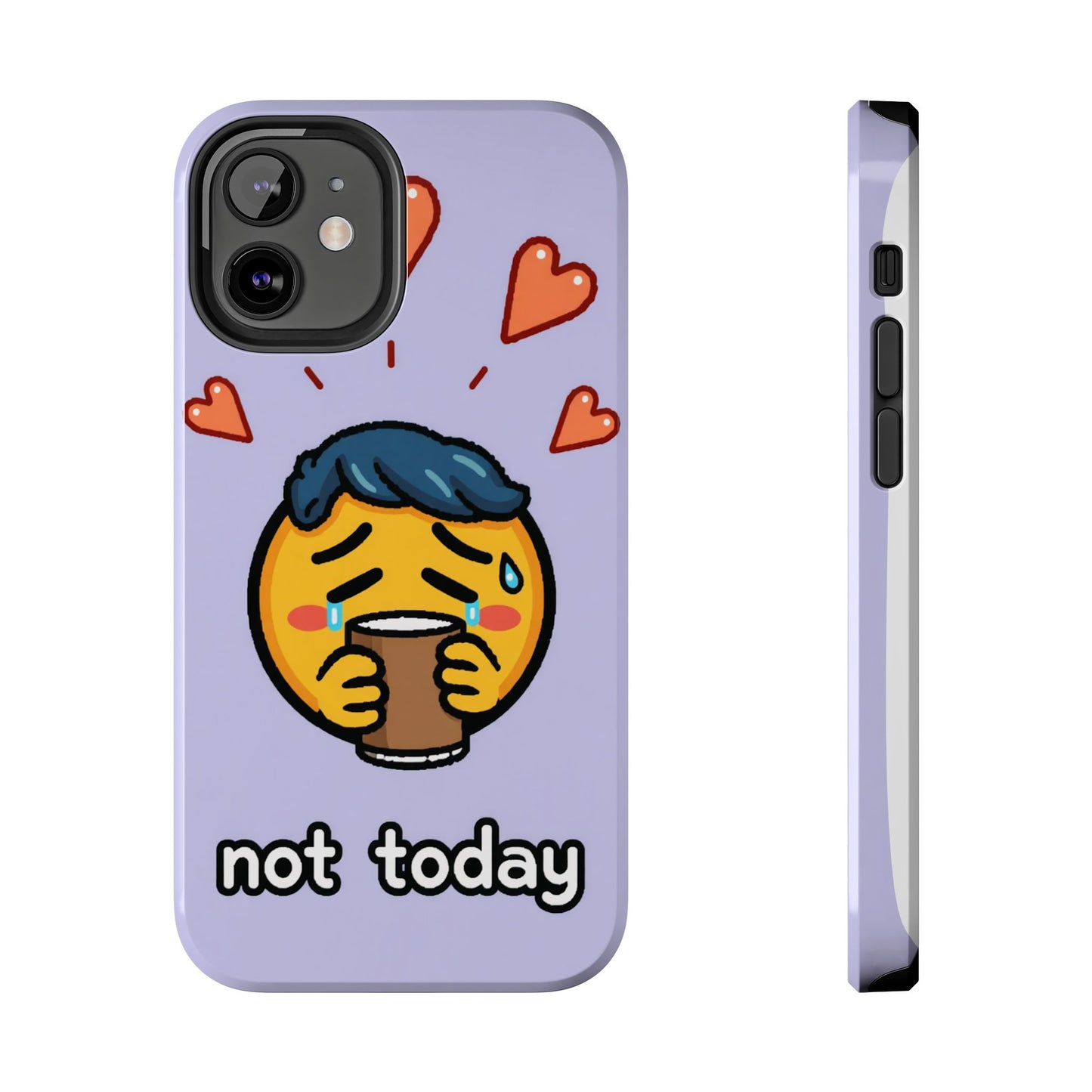 Cute Tough Phone Case - 'Not Today' Emoji Design