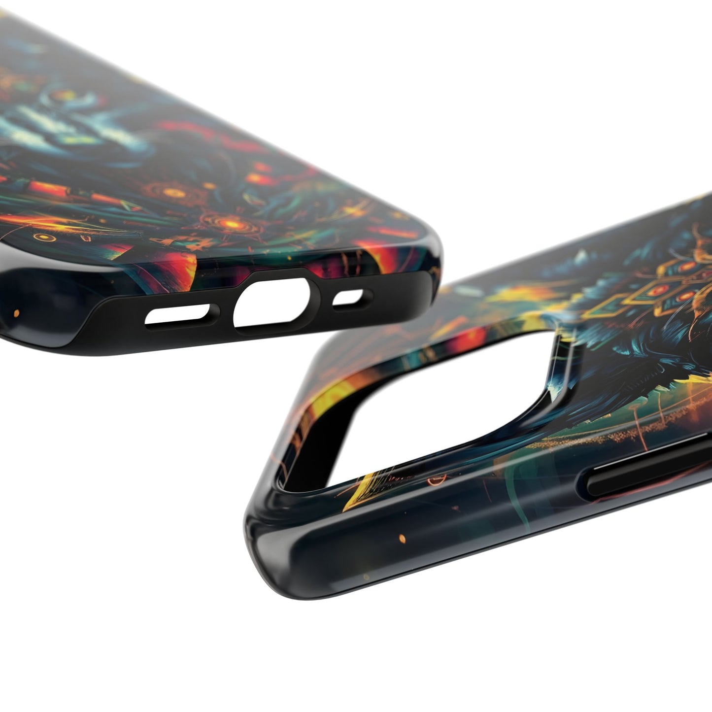 Vibrant Mystical Wolf Art Tough Phone Case - Durable & Unique Design for Animal Lovers - for iPhone