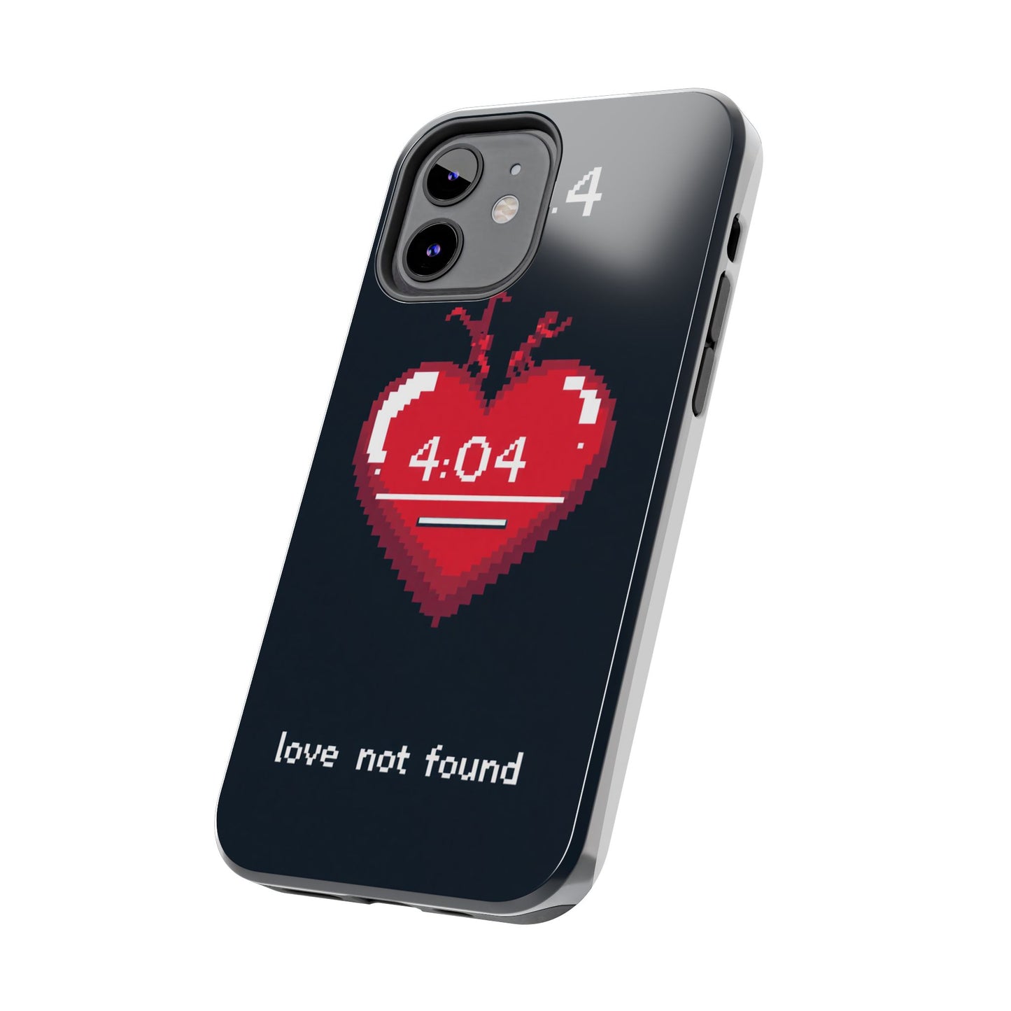 Vintage Pixel Heart Tough Phone Case - "404 Love Not Found" Design