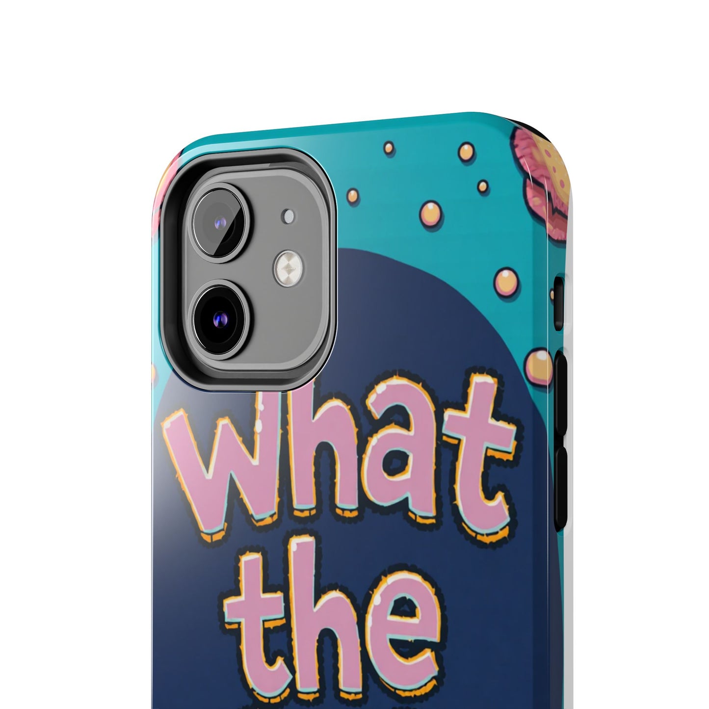Playful Tough Phone Case - "What the Fish" Design