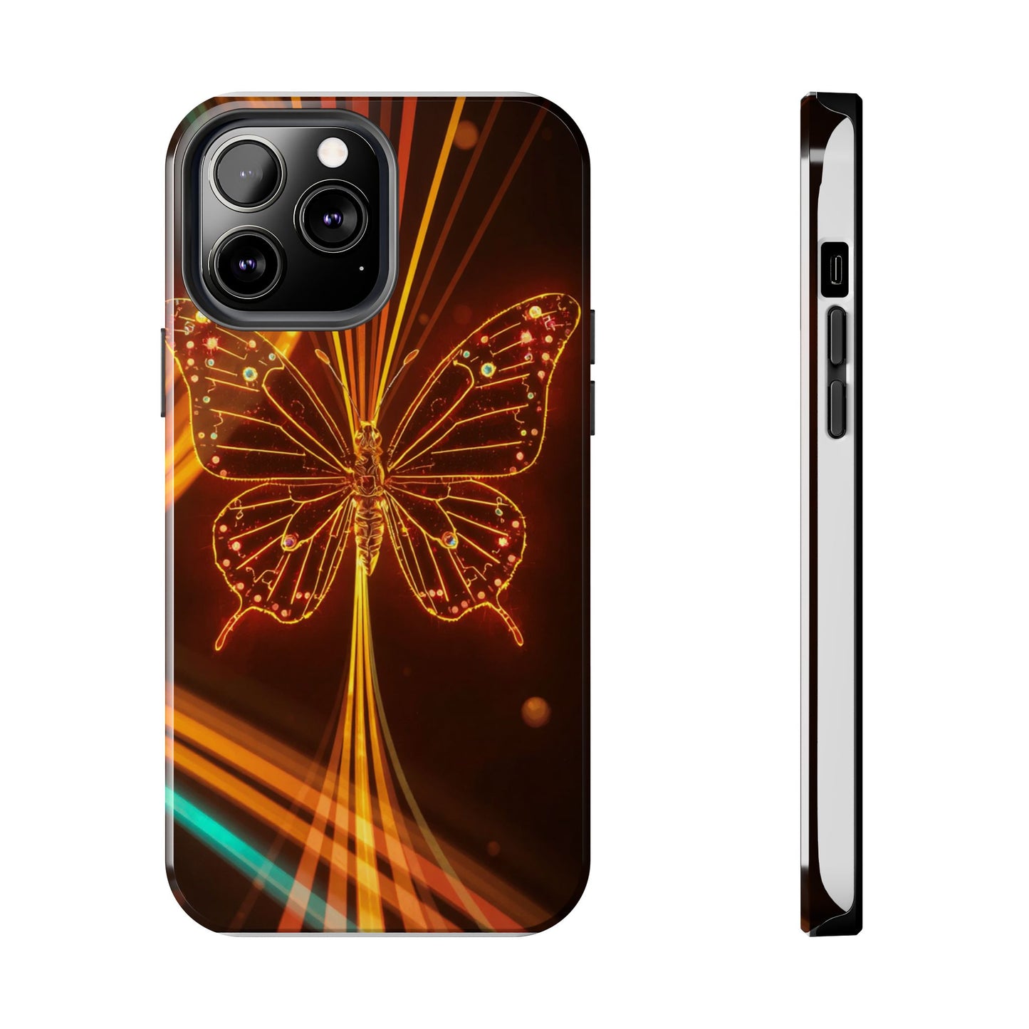 Elegant Butterfly Tough Phone Case - Stylish Protection for Nature Lovers