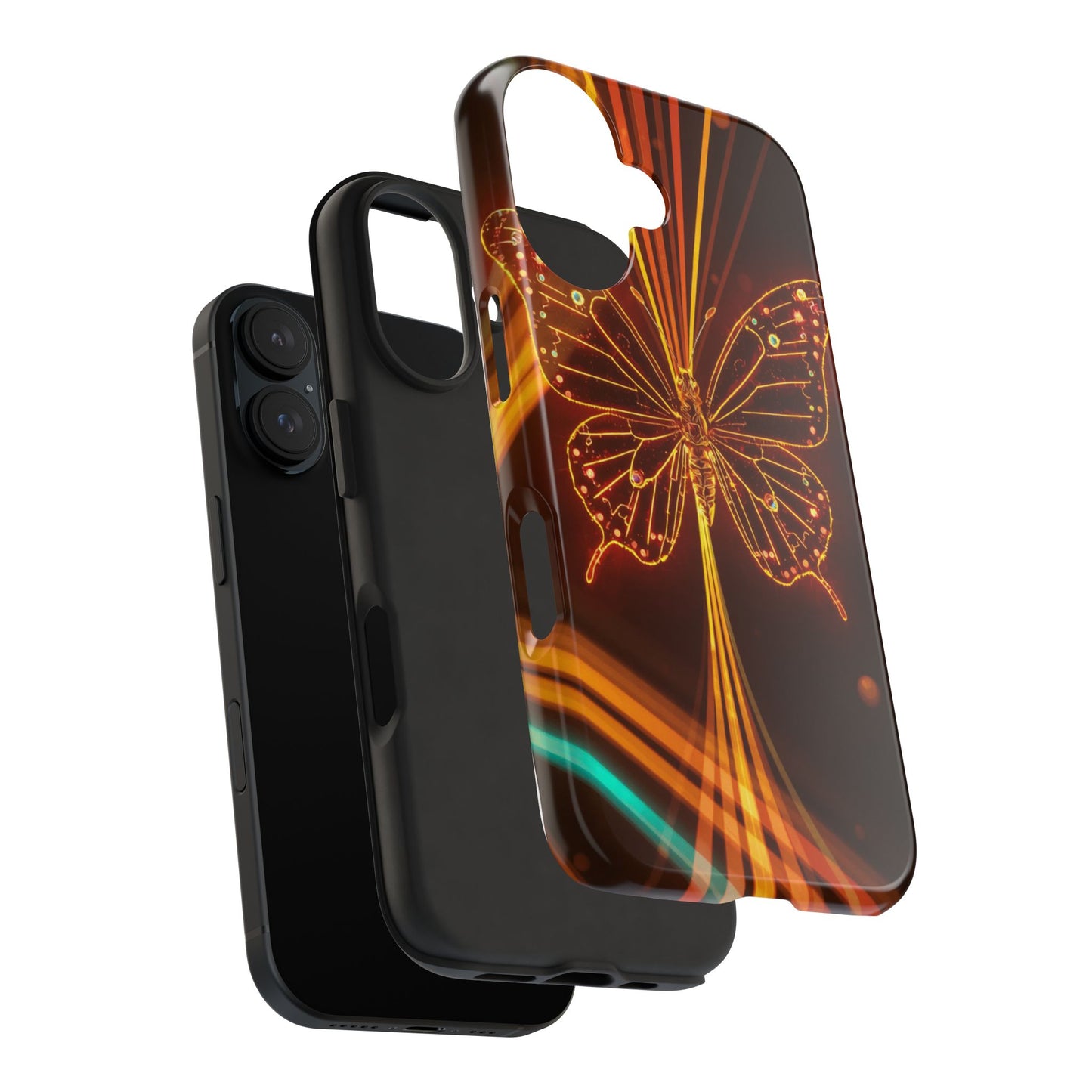 Elegant Butterfly Tough Phone Case - Stylish Protection for Nature Lovers