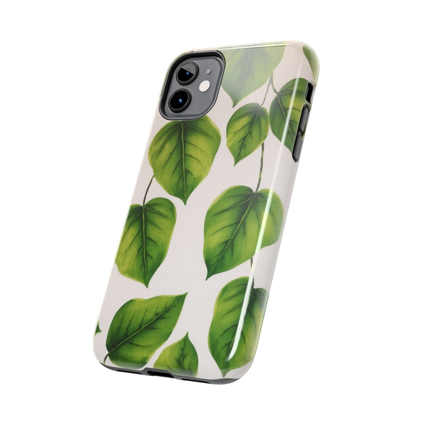 Tough Phone Cases with Green Leaf Design | Eco-Friendly Protection for Nature Lovers