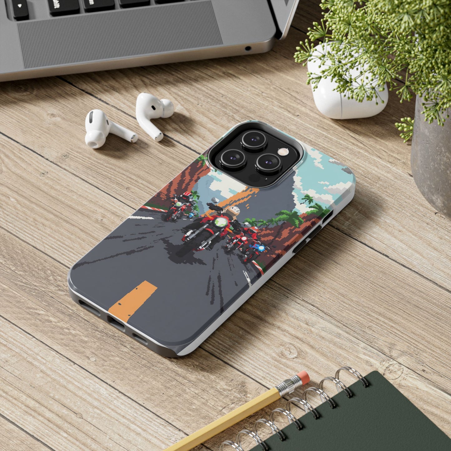 Retro Biker Tough Phone Case - Perfect for Motorcycle Lovers
