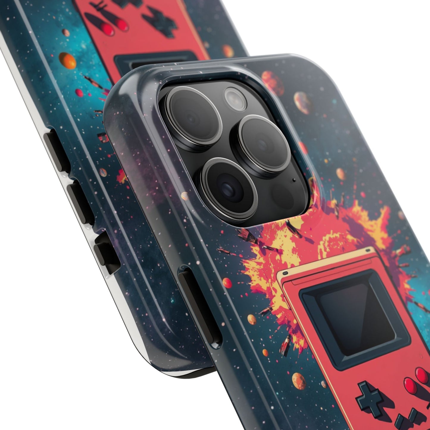 Retro Gaming Tough Phone Case - Space Adventure Design