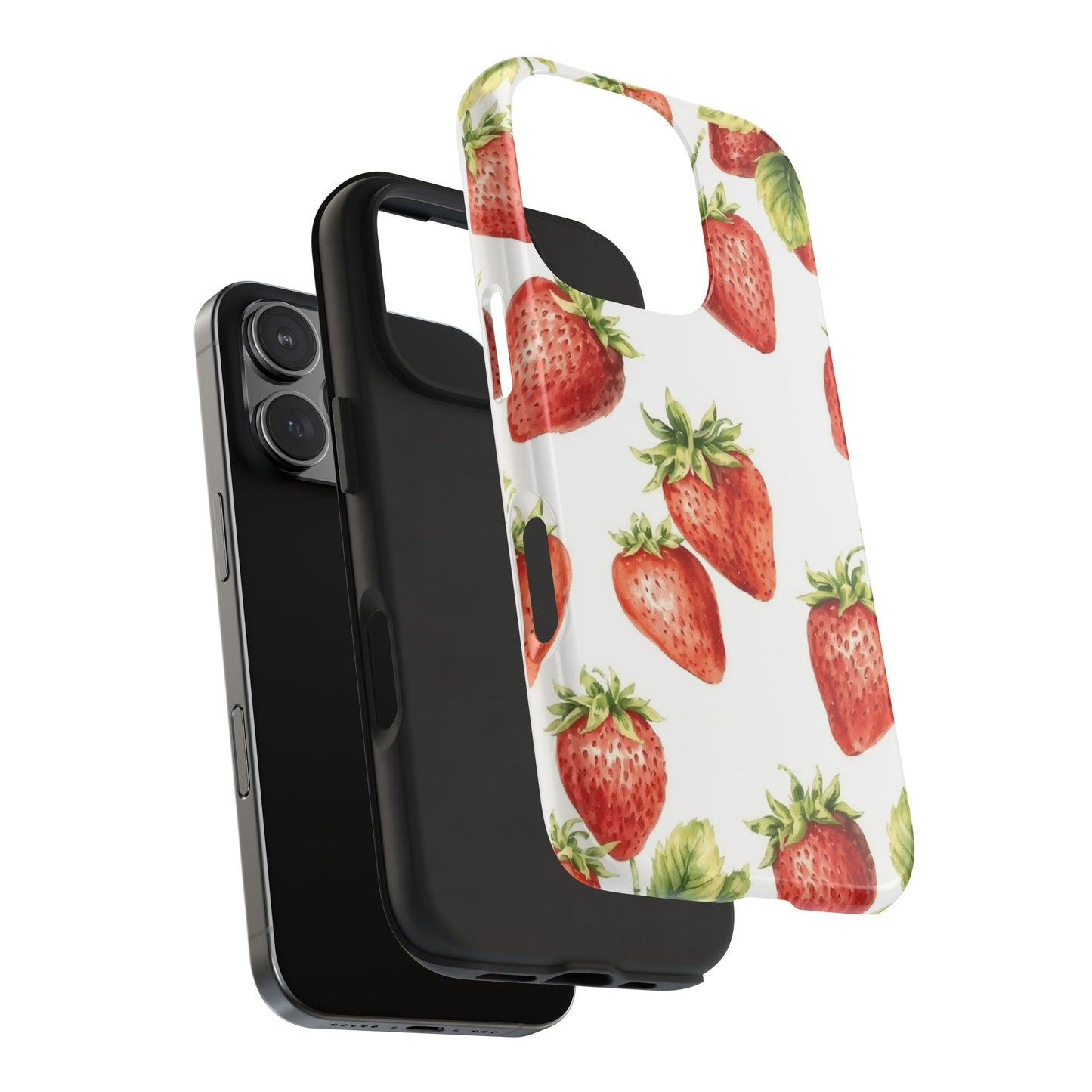 Strawberry Tough Phone Case - Durable Protection with a Fresh Design - for iPhone