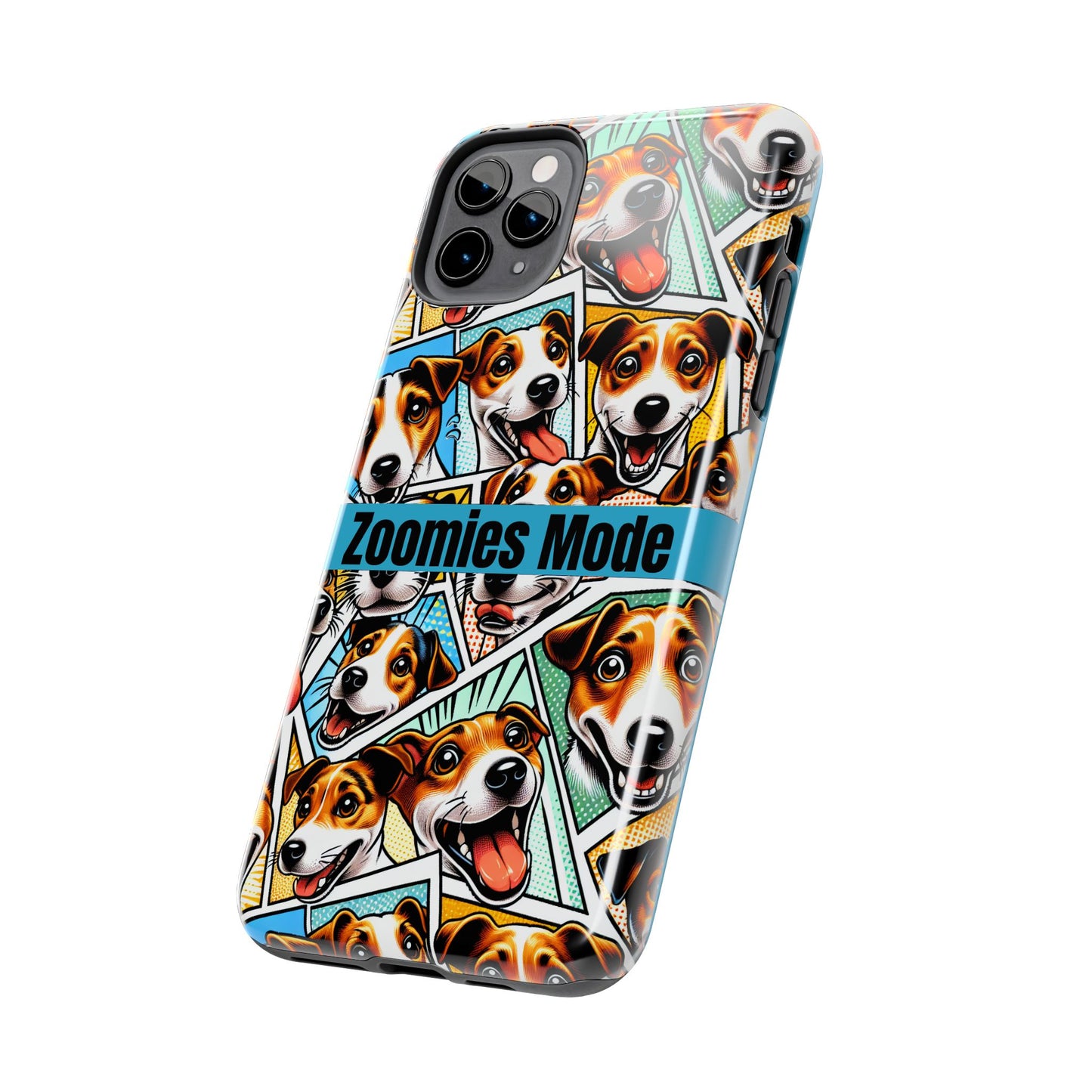 Zoomies Mode Jack Russell Tough Phone Case - Fun Dog Design Case for iPhone
