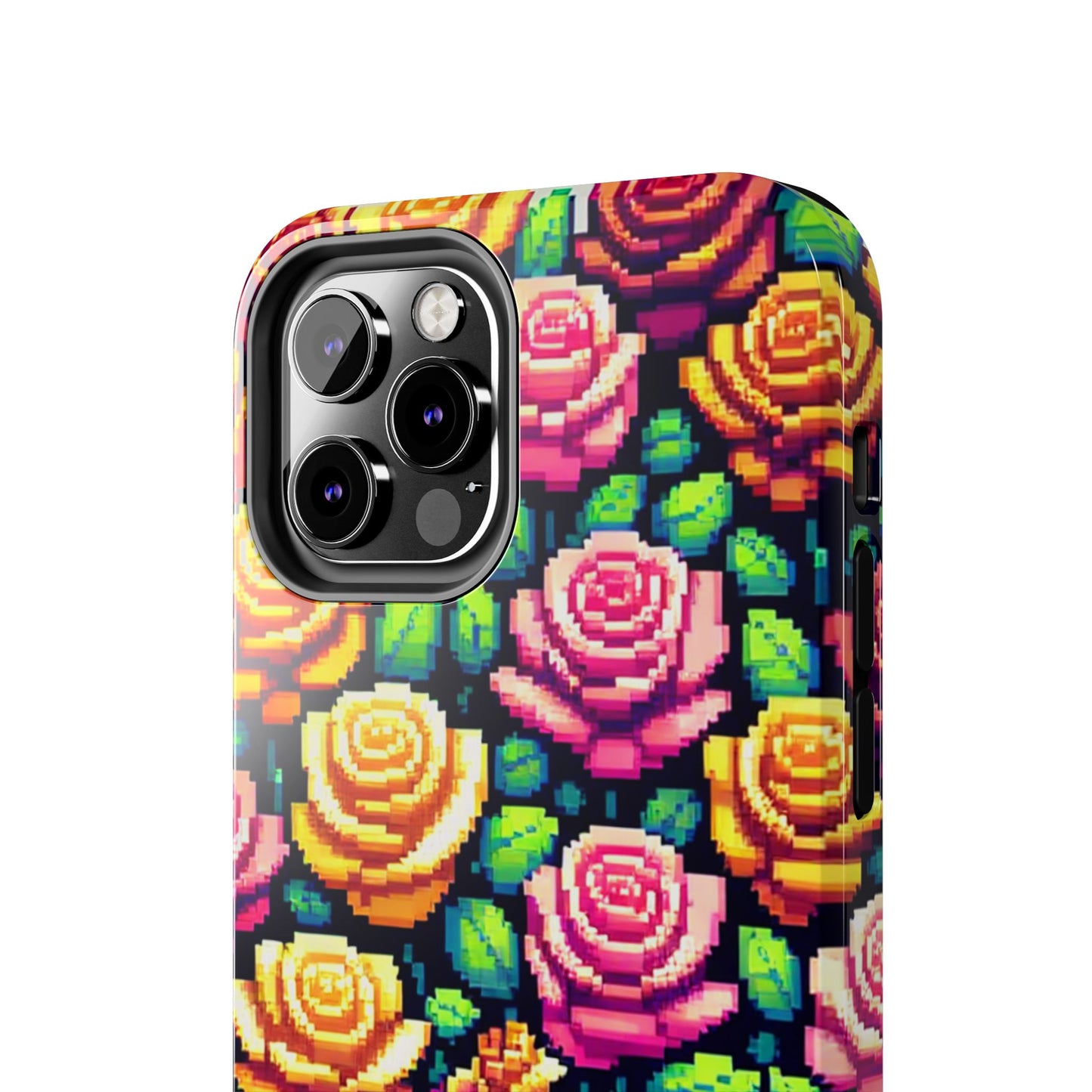 Pixel Art Roses Tough Phone Case - Stylish Protection - for iPhone