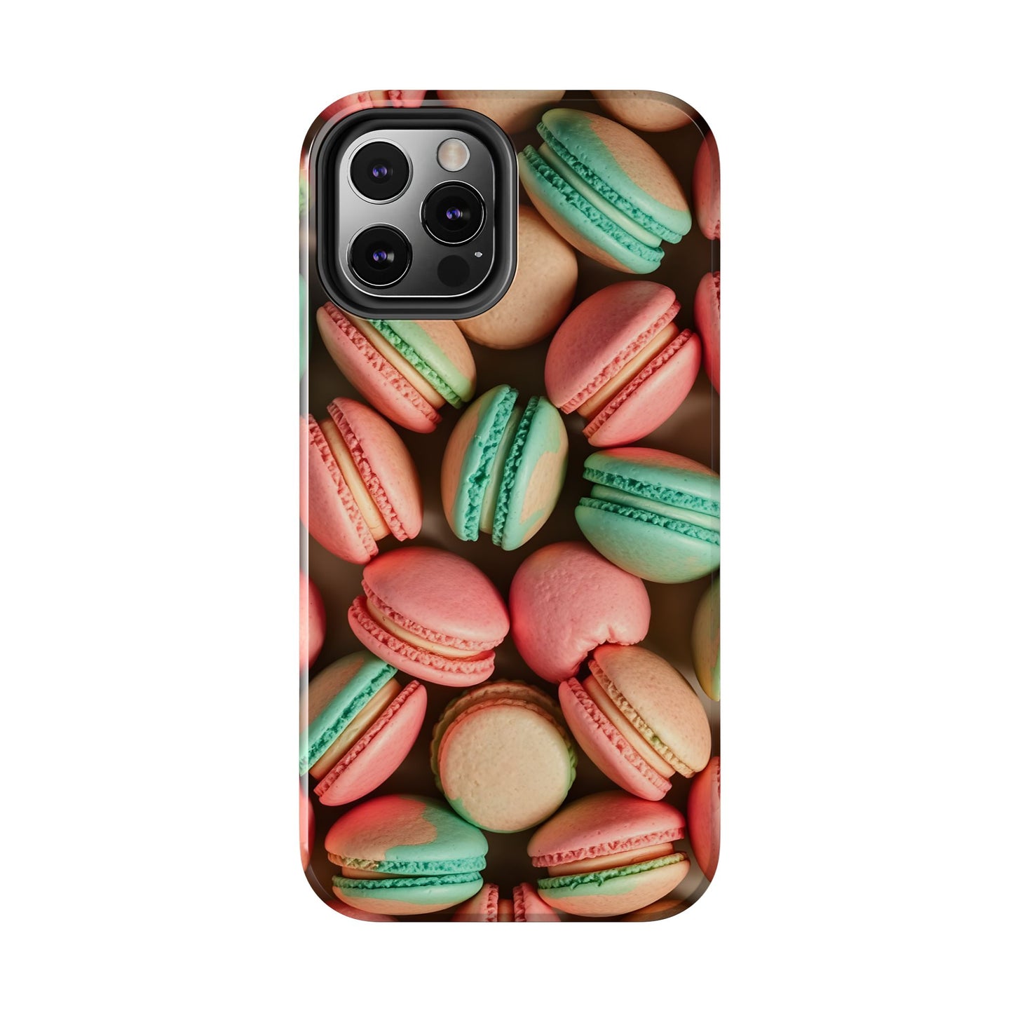 Colorful Tasty Macarons Tough Phone Case - Durable Protection with Sweet Aesthetic - for iPhone