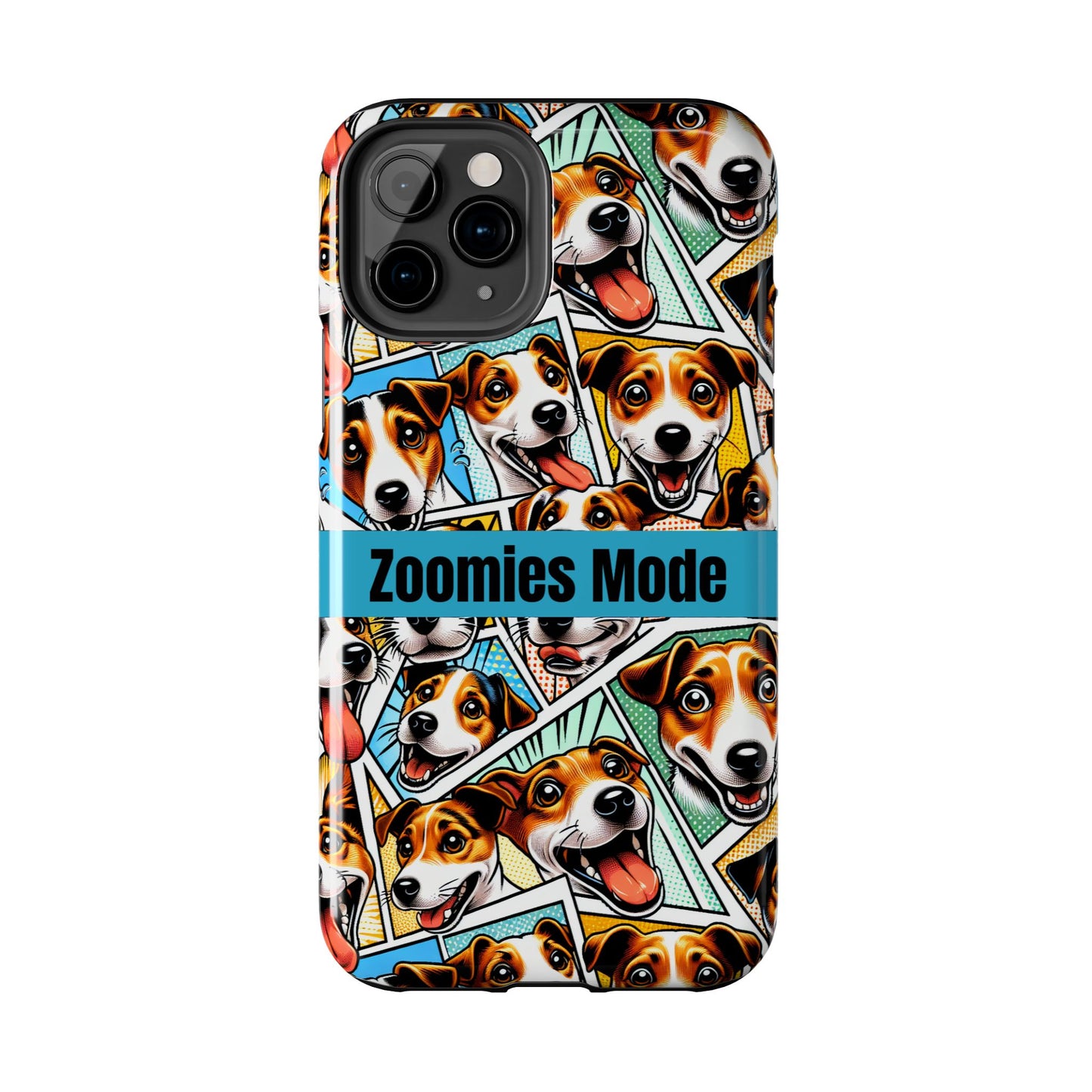 Zoomies Mode Jack Russell Tough Phone Case - Fun Dog Design Case for iPhone