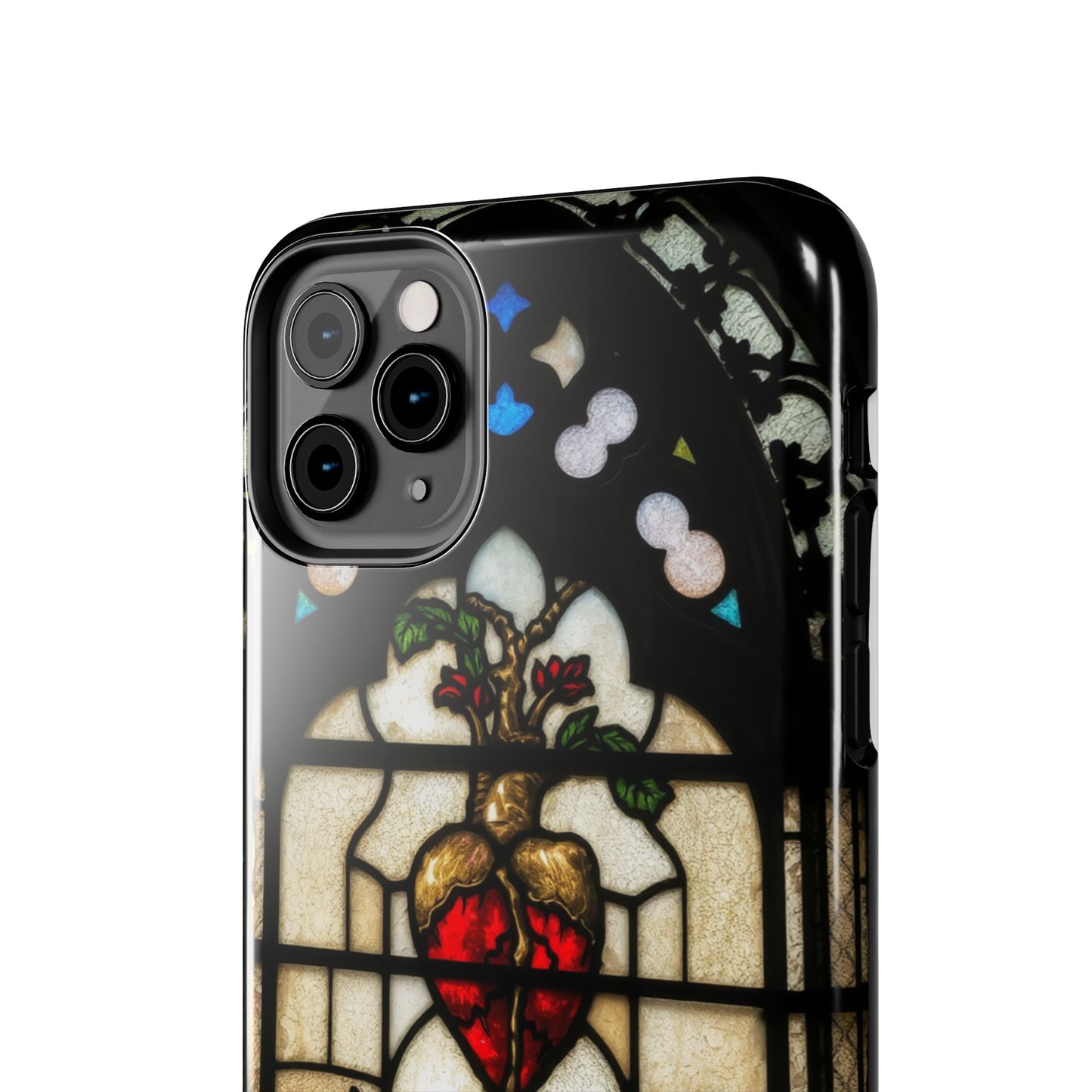 Stained Glass Heart Tough Phone Case - Unique Design for Protection & Style