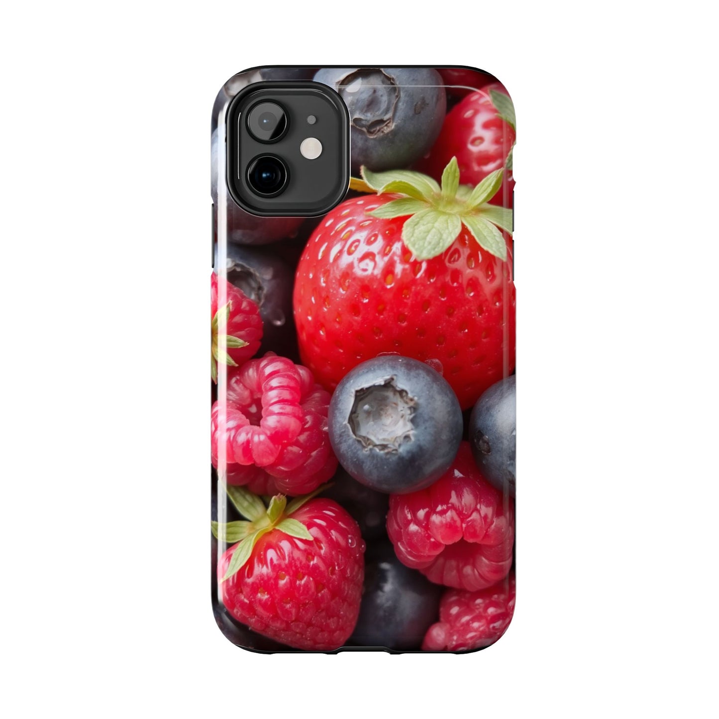 Fruit-Themed Tough Phone Case - Berry Burst Design