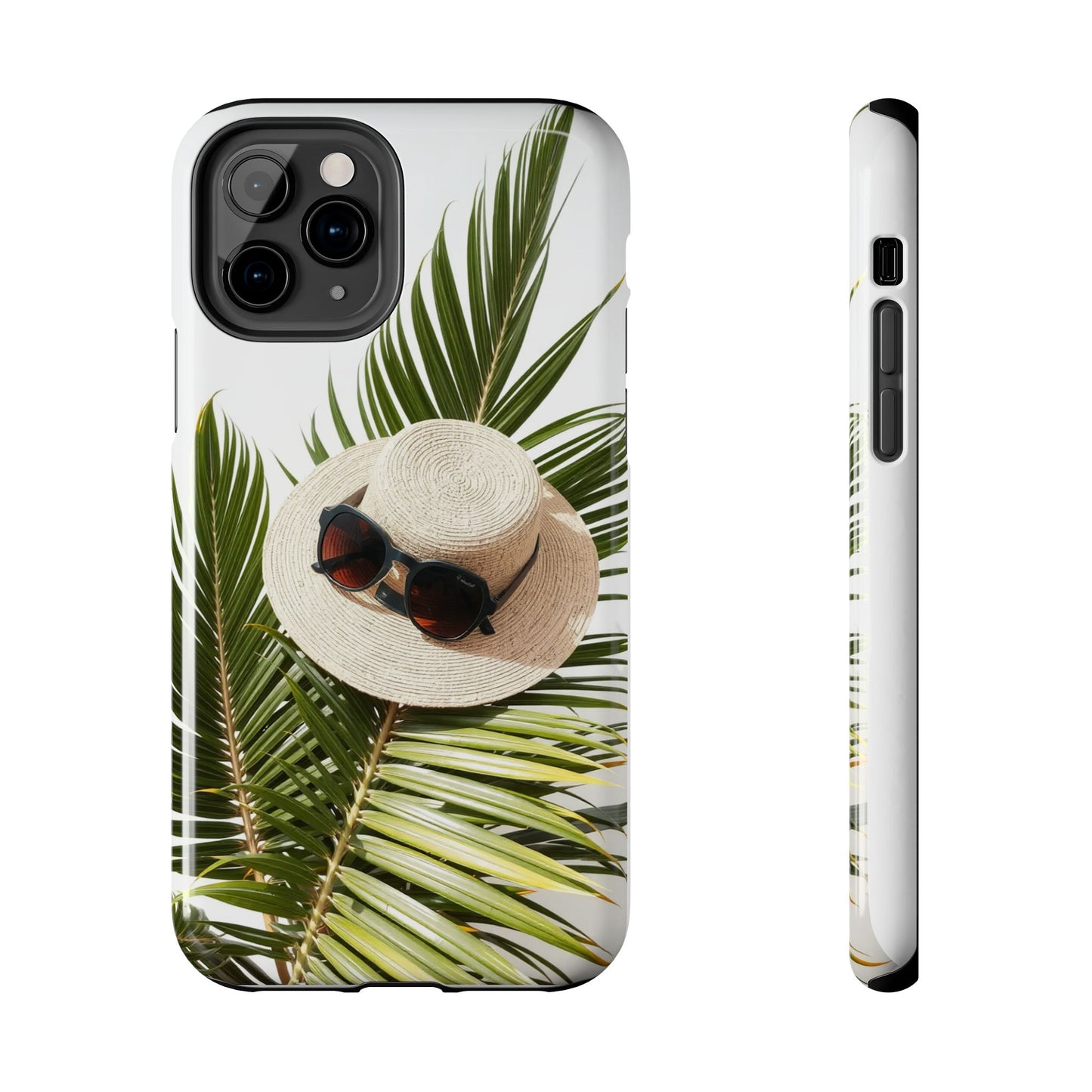 Tropical Phone Case - Summer Vibes with Hat & Sunglasses Design