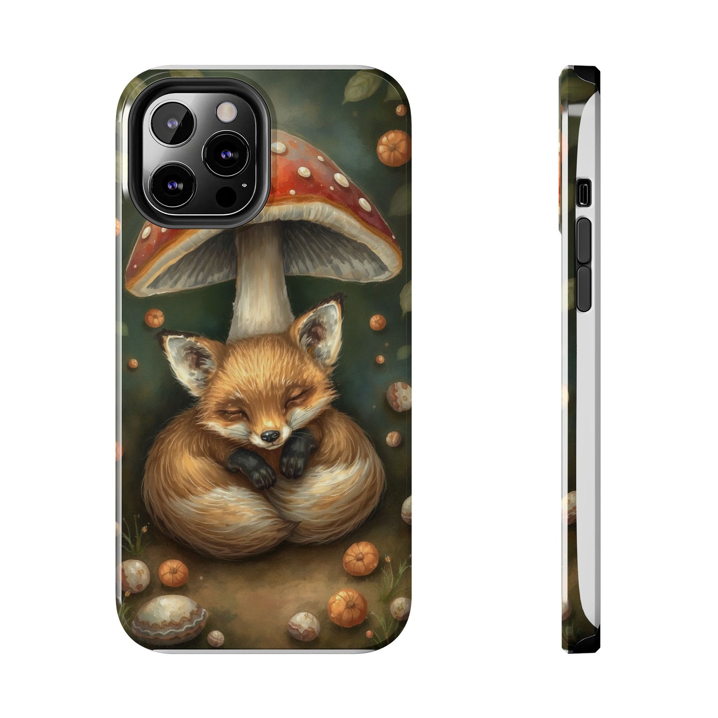 Cute Fox & Mushroom Phone Case - Tough Protective Cover