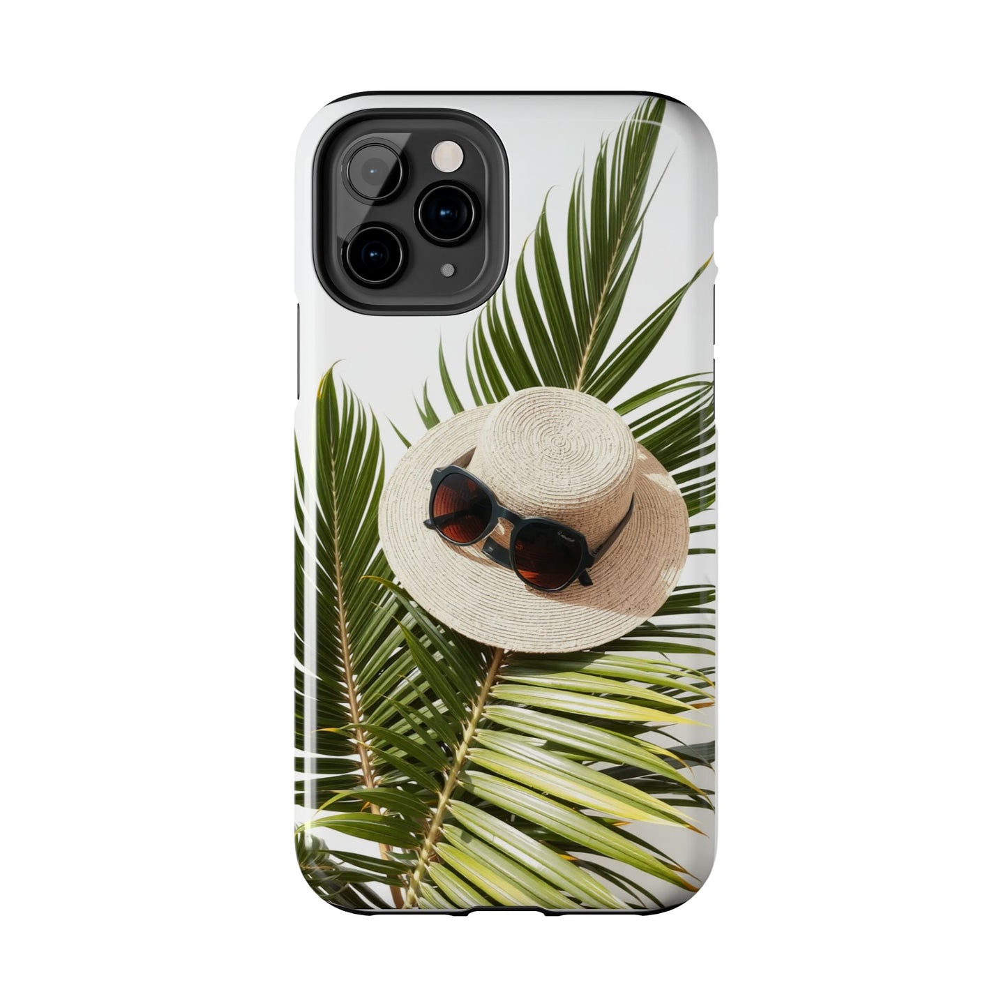 Tropical Phone Case - Summer Vibes with Hat & Sunglasses Design