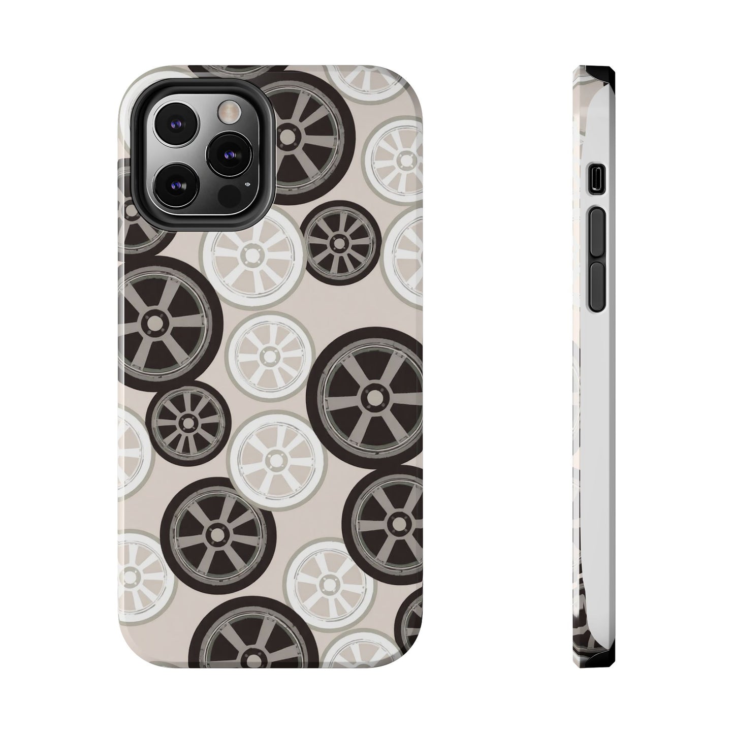 Racing Wheel Design Tough Phone Case – Durable Protection for Automotive Enthusiasts