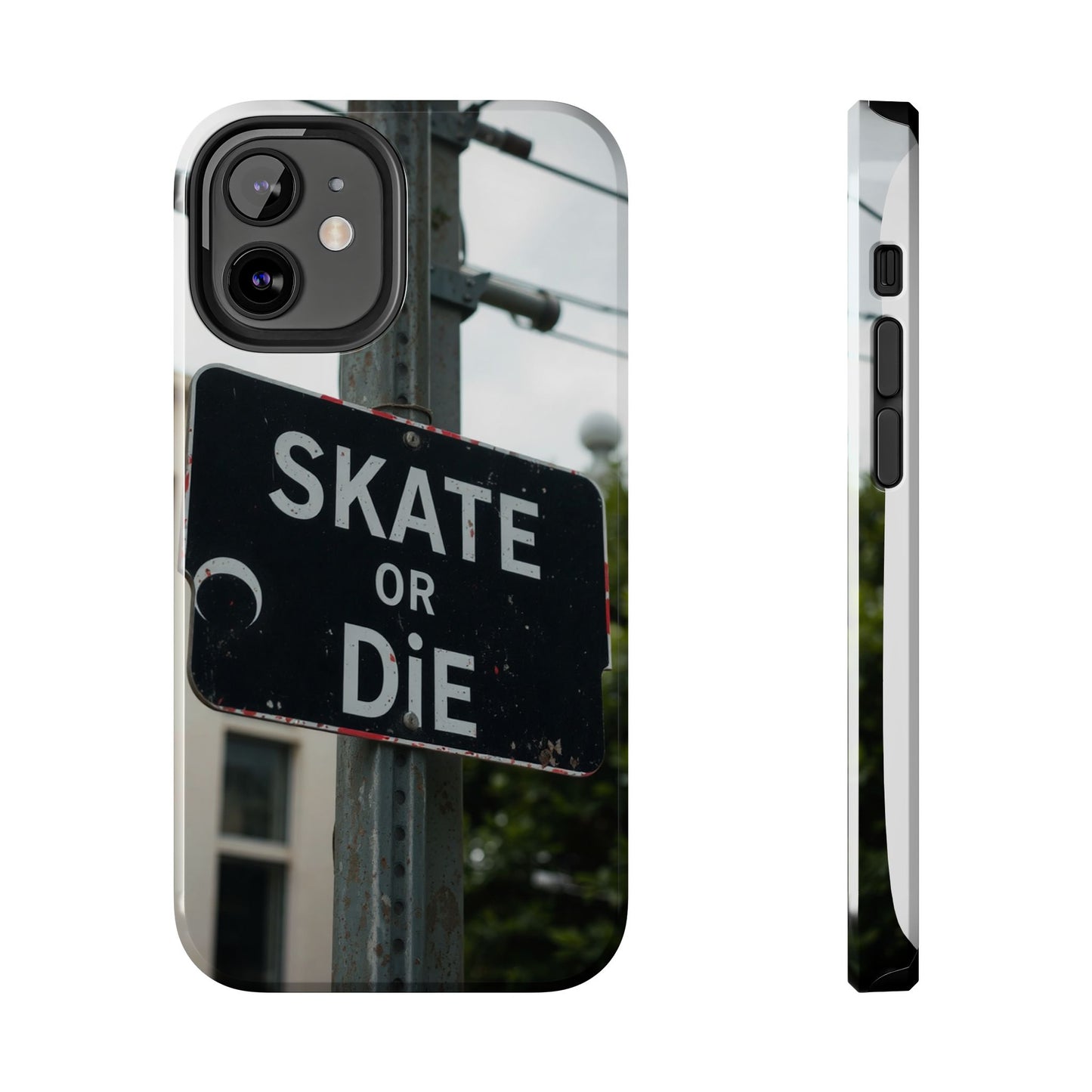 Black Sign Skate or Die Design - Tough Phone Case for iPhone