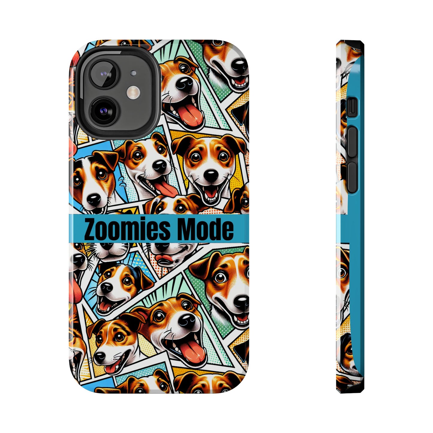 Zoomies Mode Jack Russell Tough Phone Case - Fun Dog Design Case for iPhone