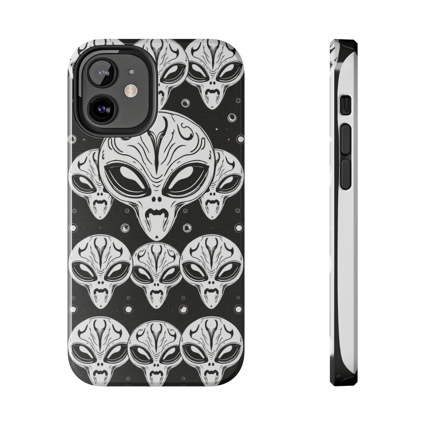Alien Pattern Tough Phone Case - Durable Protection with Out-of-This-World Design