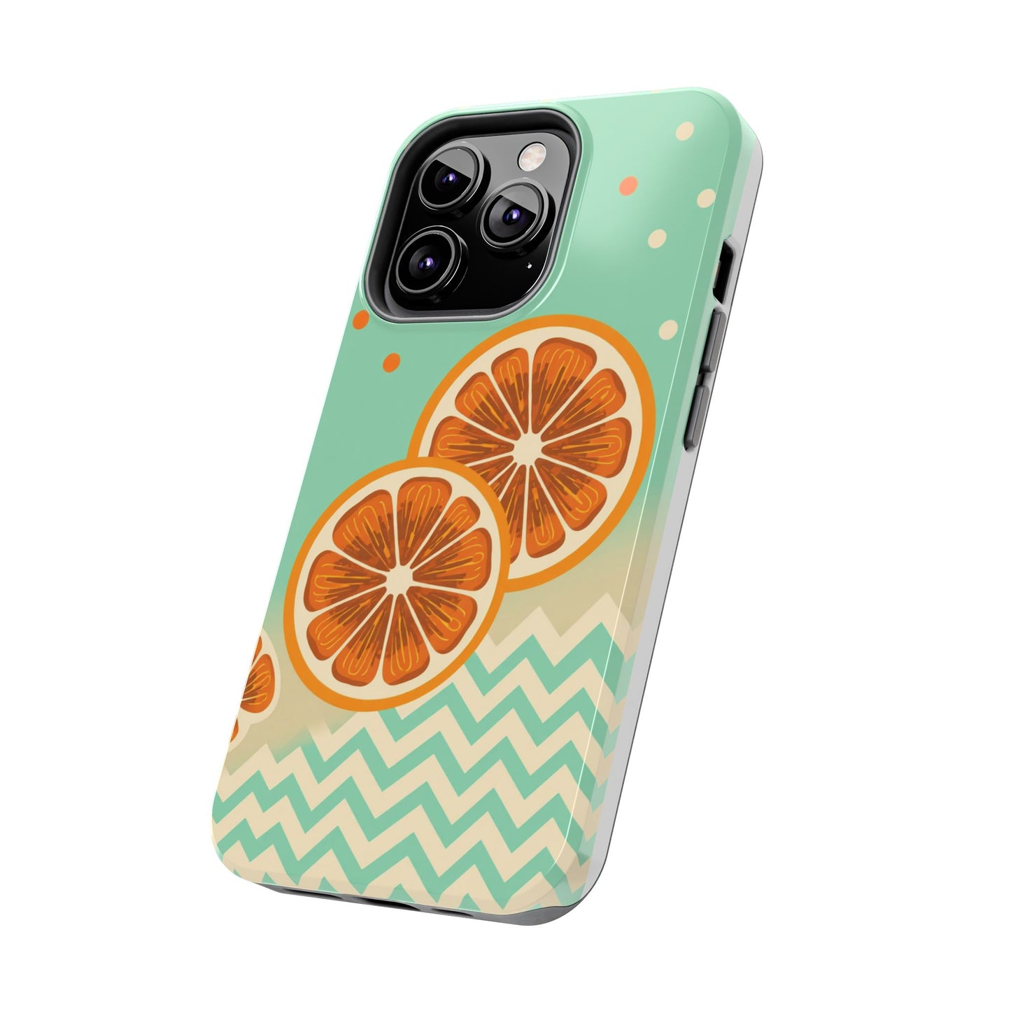 Citrus Vibe Tough Phone Case - Fun Orange Slice Design