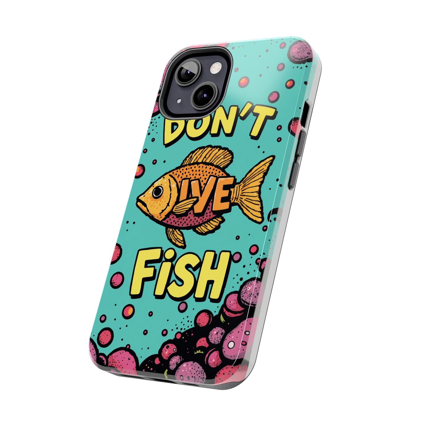 Catchy Fish-Themed Tough Phone Cases, Unique Gift for Fish Lovers, Durable Protection for Phones, Fun Aquatic Design, Ideal for Holidays