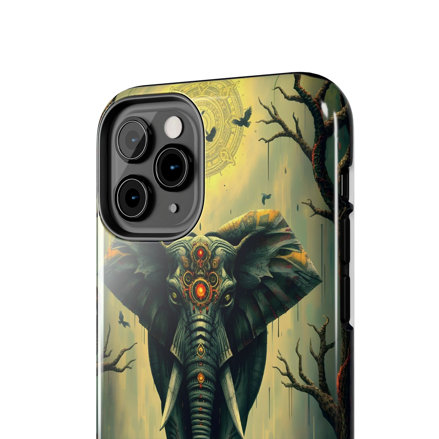 Mystical Forest Elephant Tough Phone Case | Vibrant Design for Nature Lovers - for iPhone
