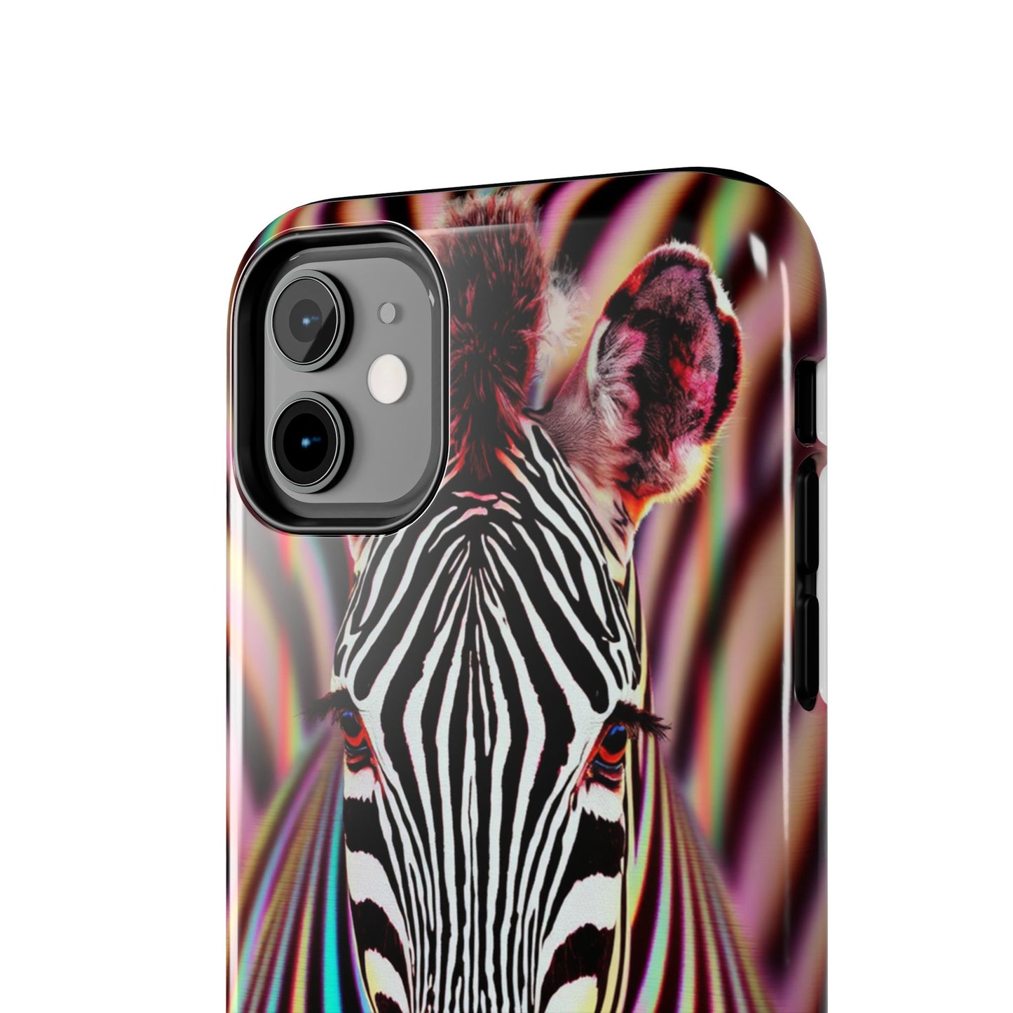 Vibrant Zebra Tough Phone Case - Unique Animal Design for Wild Spirit