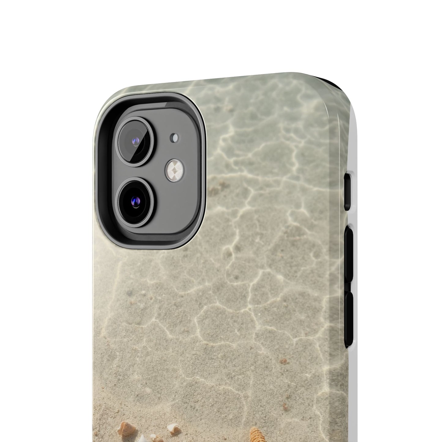 Beach-Inspired Tough Phone Case with Starfish and Seashell Design